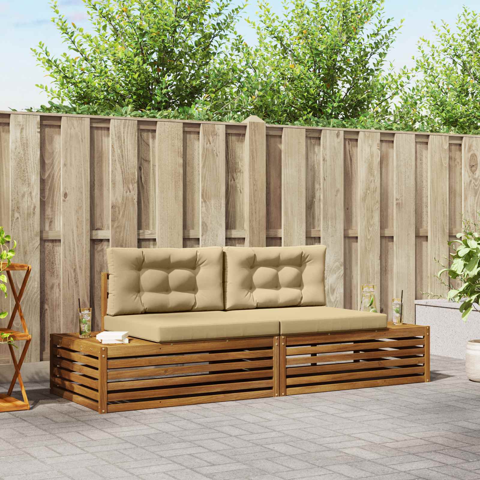 Outdoor-Sofagarnitur 3 Stück