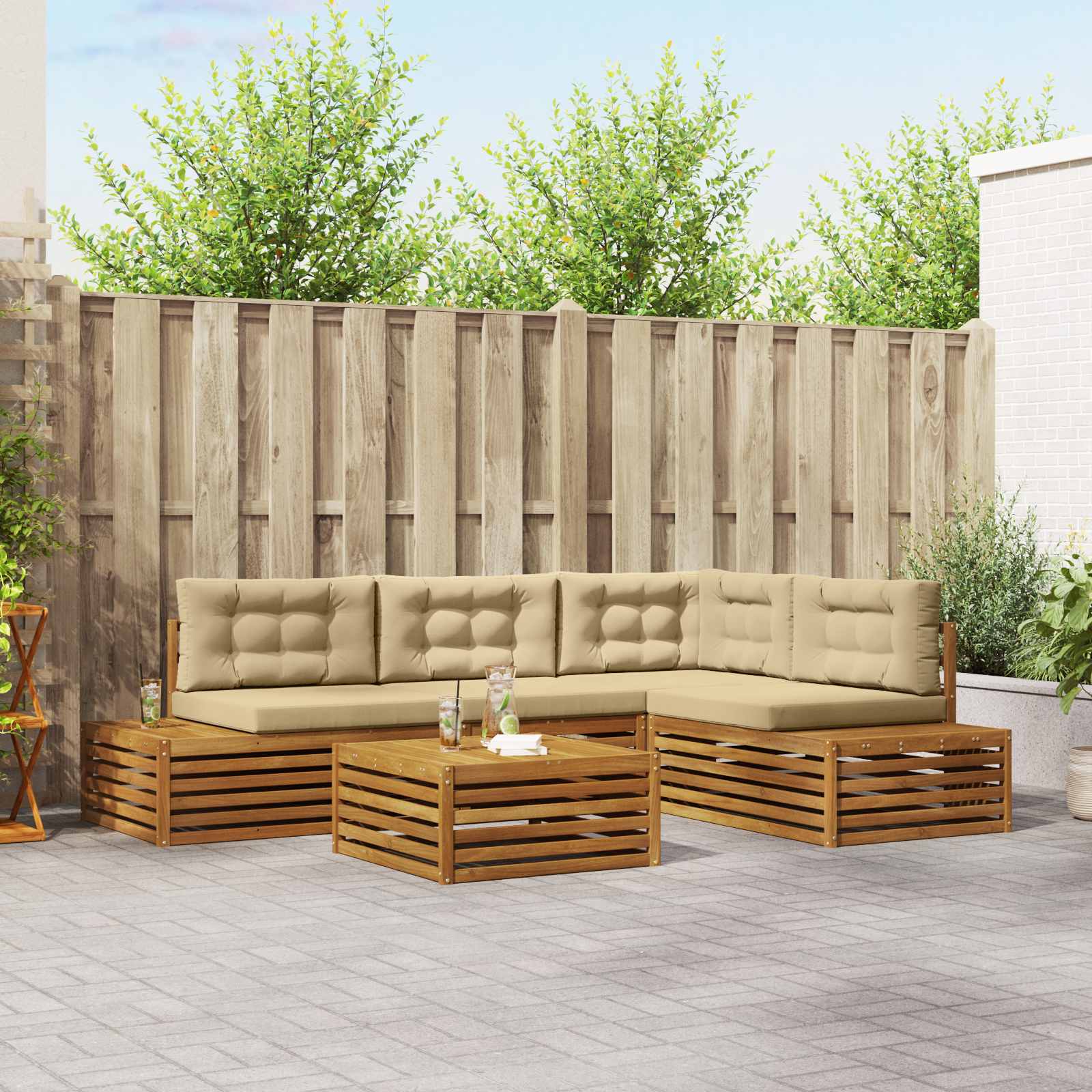 Outdoor-Sofagarnitur 6 Stück