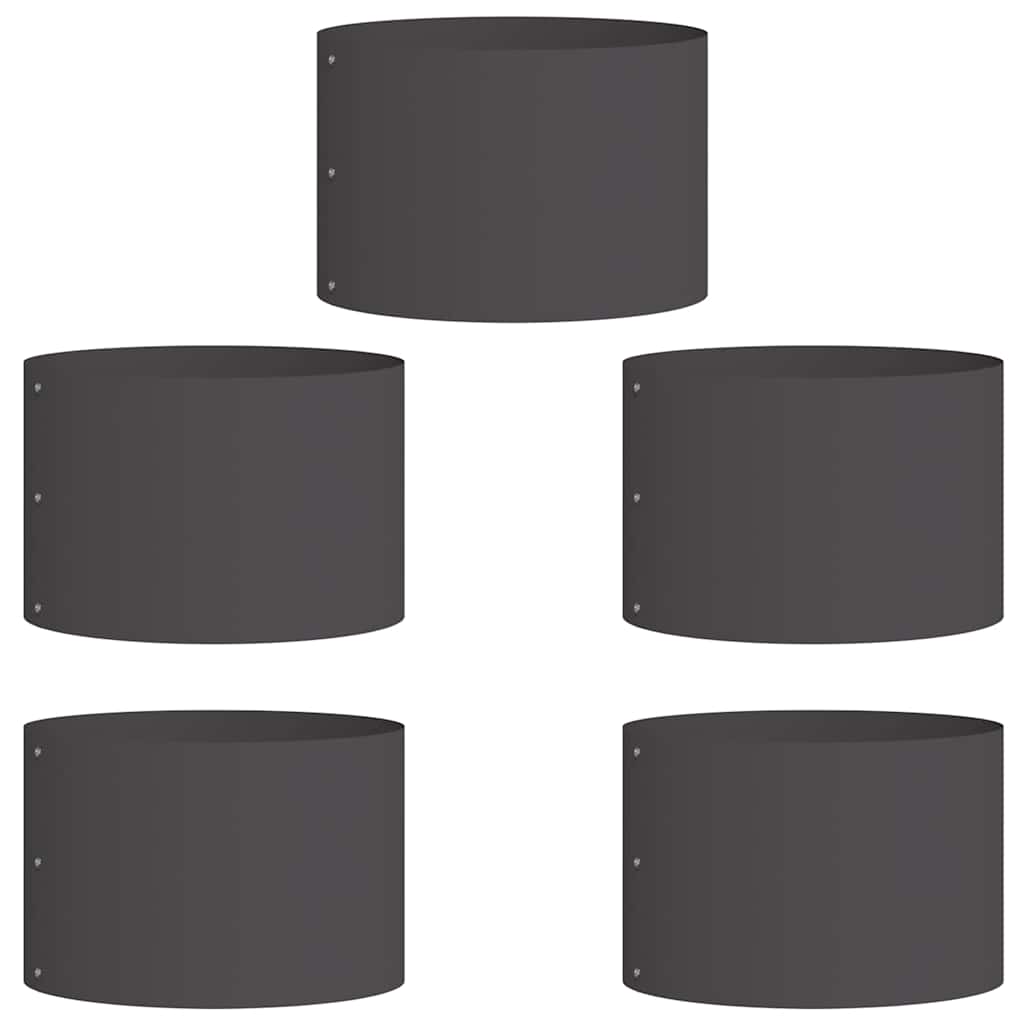 Pflanzenring 5 Pcs 30 X 30 X 20 Cm Kaltgewalzter Stahl