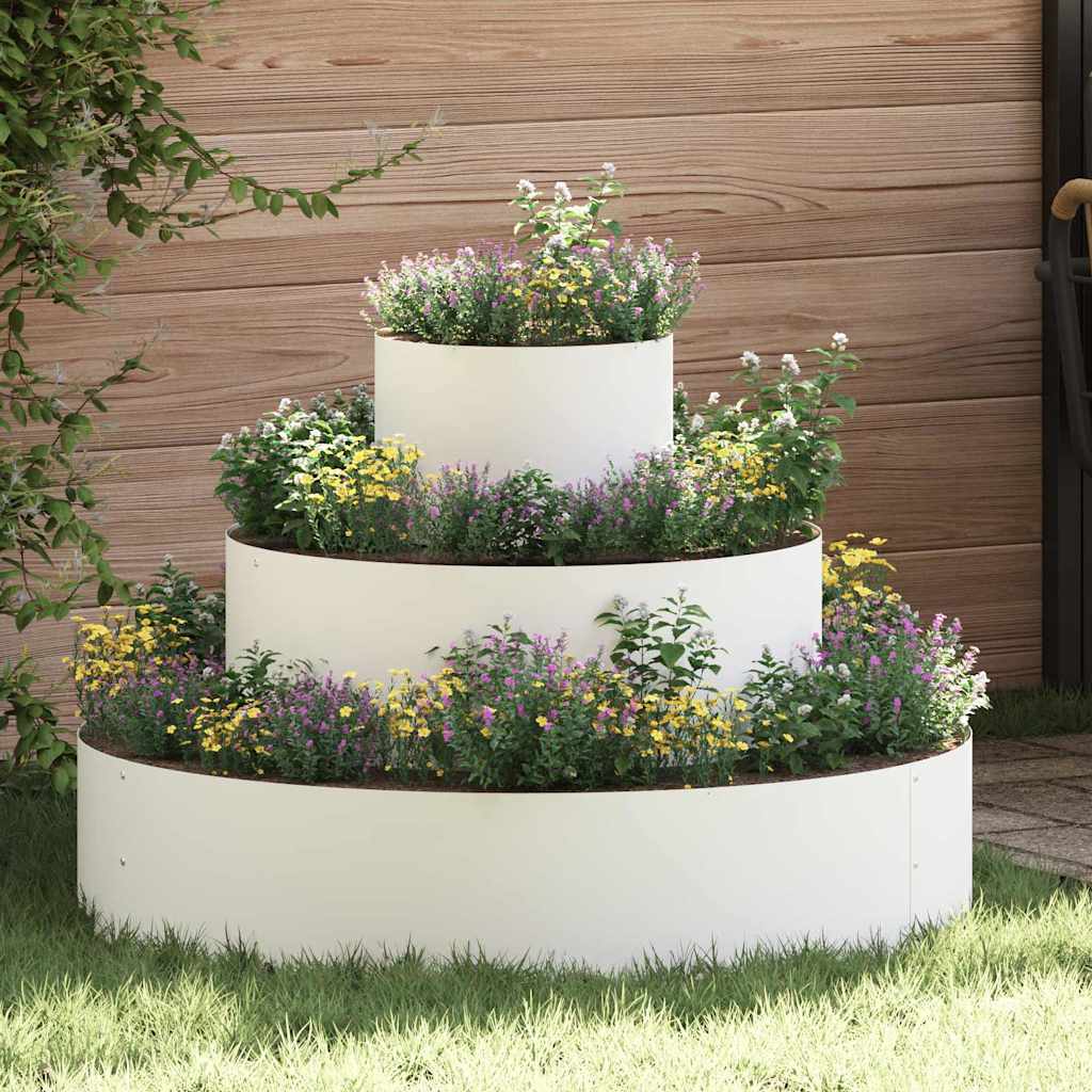 Garten-Pflanzgefäß Schwarz 90 X 90 X 20 Cm Kaltgewalzter Stahl
