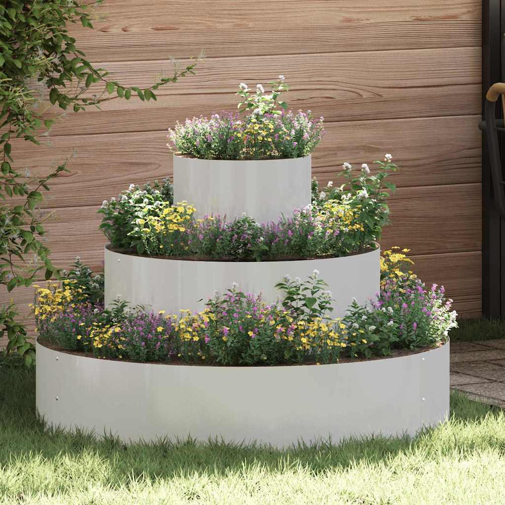 Garten-Pflanzgefäß Schwarz 90 X 90 X 20 Cm Kaltgewalzter Stahl