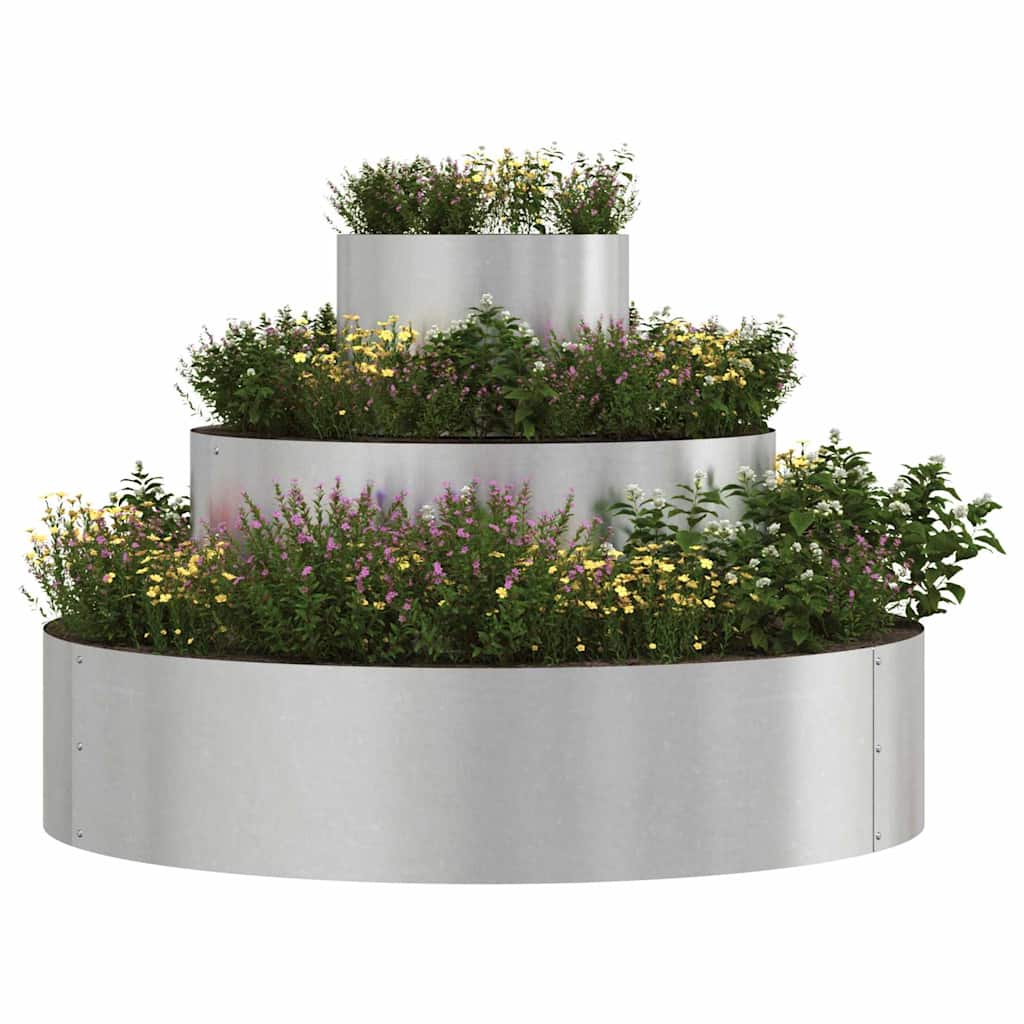 Garten-Pflanzgefäß Silber 90 X 90 X 20 Cm