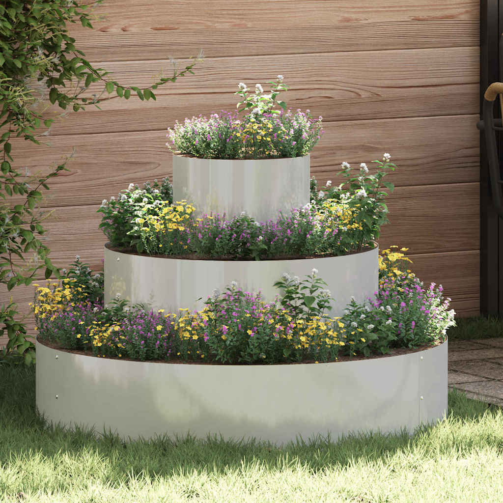 Garten-Pflanzgefäß Schwarz 90 X 90 X 20 Cm Kaltgewalzter Stahl