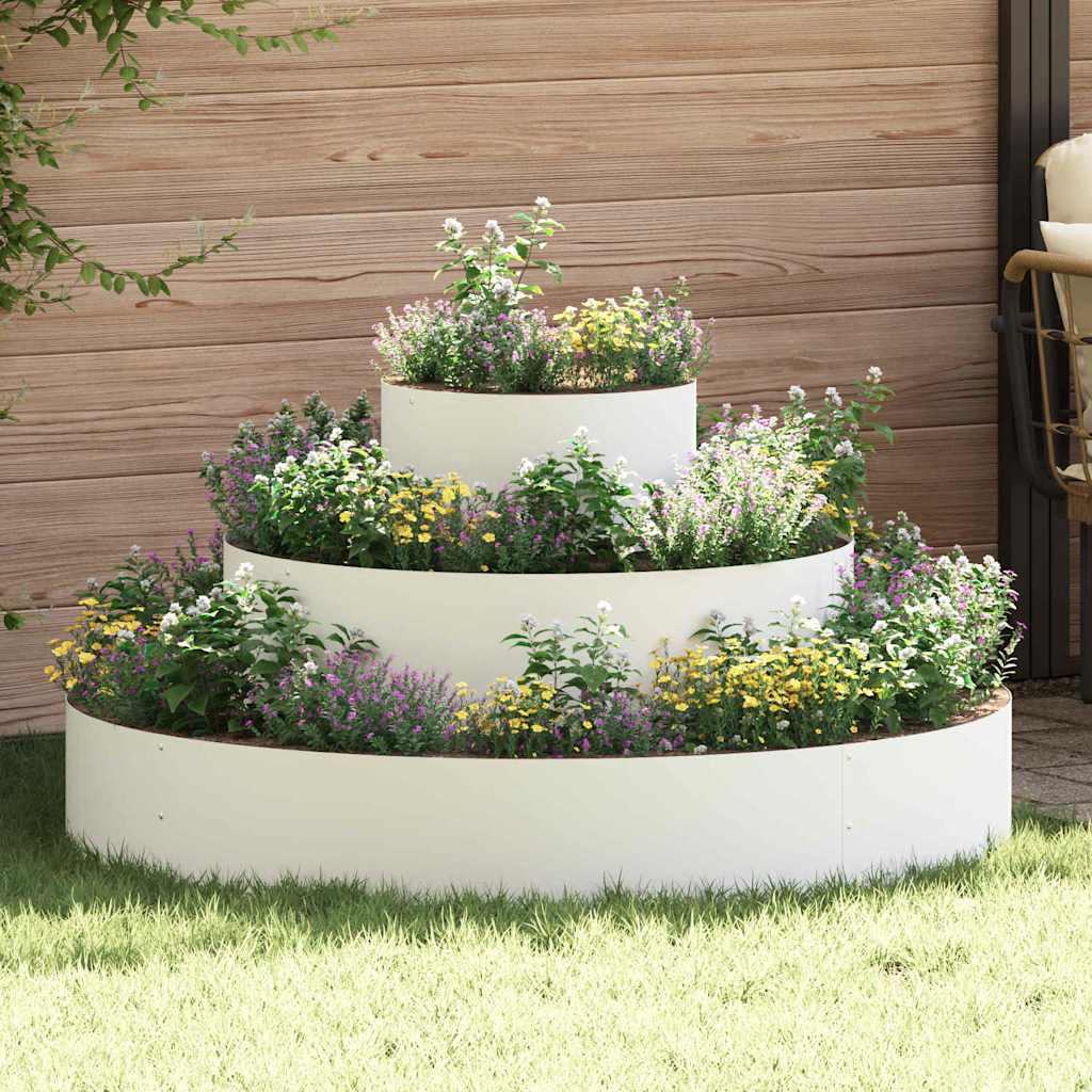 Garten-Pflanzgefäß Schwarz 90 X 90 X 20 Cm Kaltgewalzter Stahl