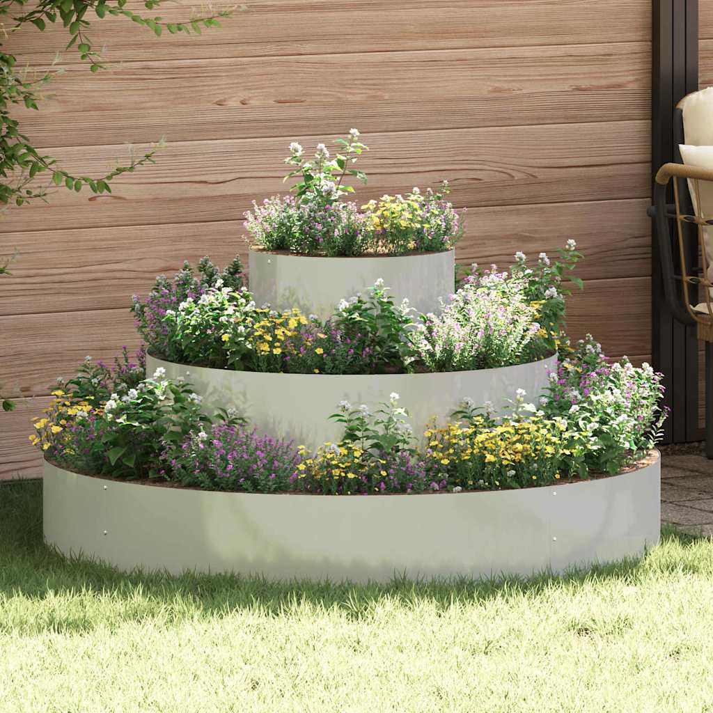 Garten-Pflanzgefäß Schwarz 90 X 90 X 20 Cm Kaltgewalzter Stahl