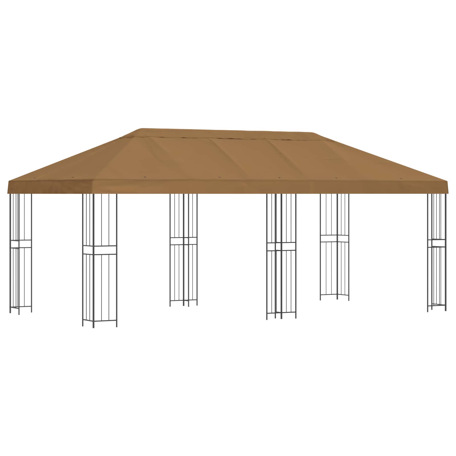 Pavillon Mit Seitenwänden 6 X 3 M Polyester Und Stahl 190