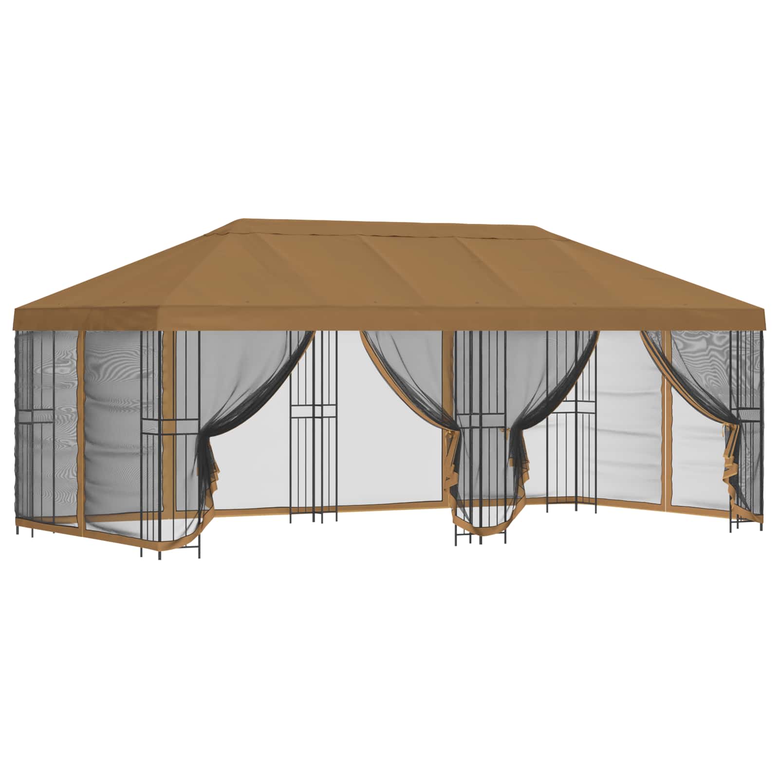 Pavillon Mit Seitenwänden 6 X 3 M Polyester Und Stahl 190