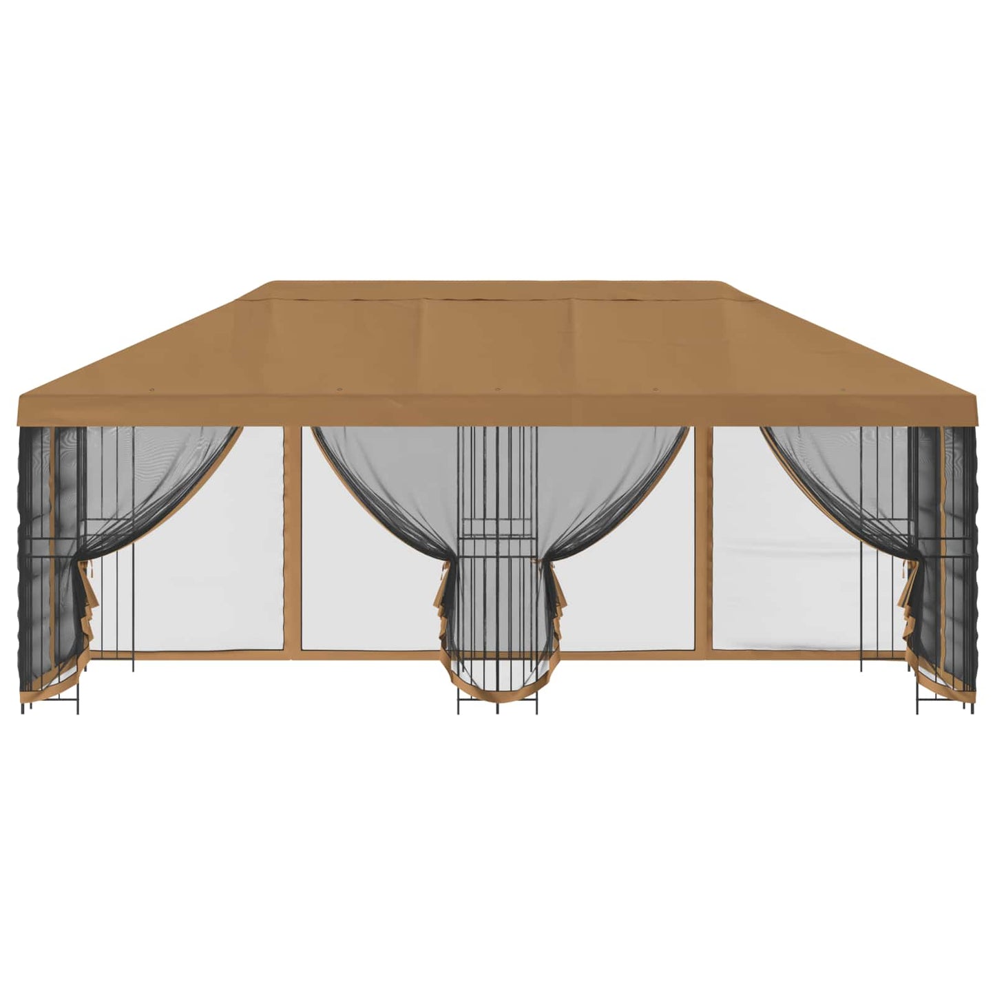 Pavillon Mit Seitenwänden 6 X 3 M Polyester Und Stahl 190