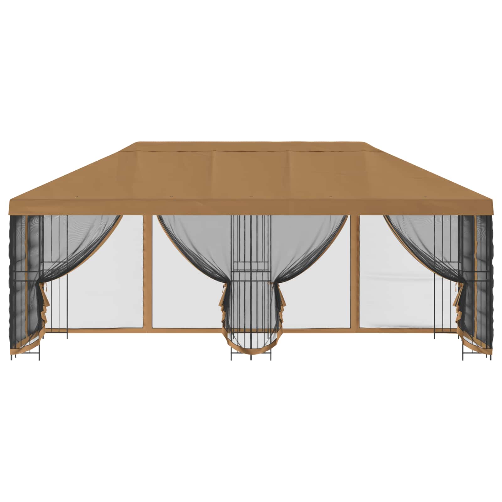 Pavillon Mit Seitenwänden 6 X 3 M Polyester Und Stahl 190