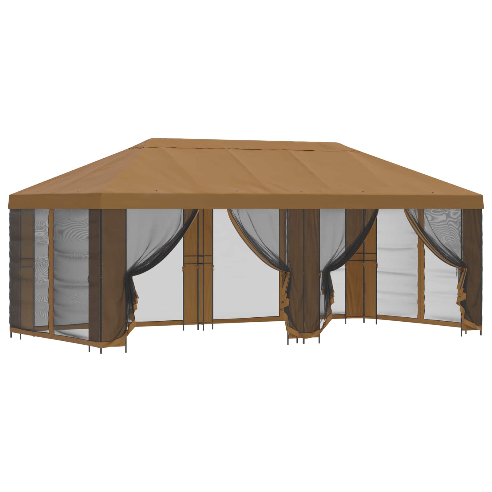 Pavillon Mit Seitenwänden 6 X 3 M Polyester Und Stahl 190