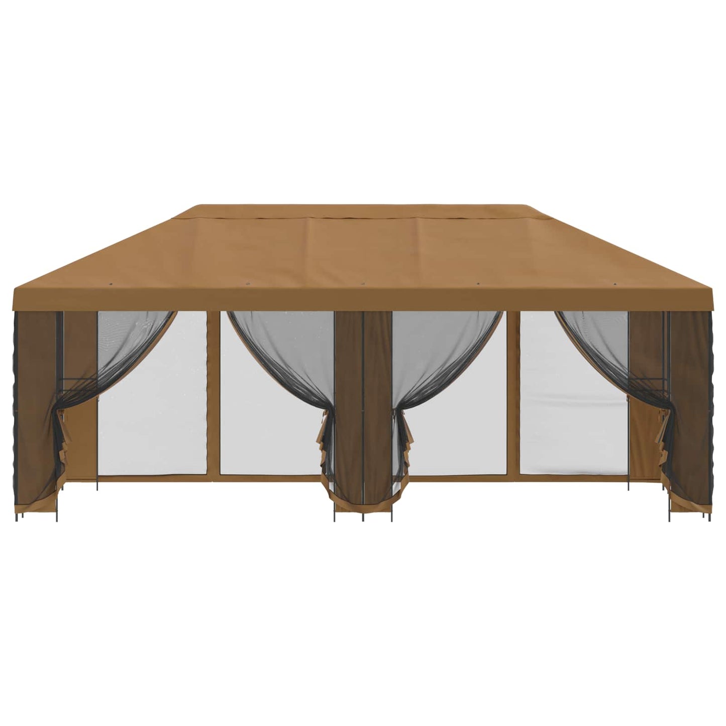 Pavillon Mit Seitenwänden 6 X 3 M Polyester Und Stahl 190