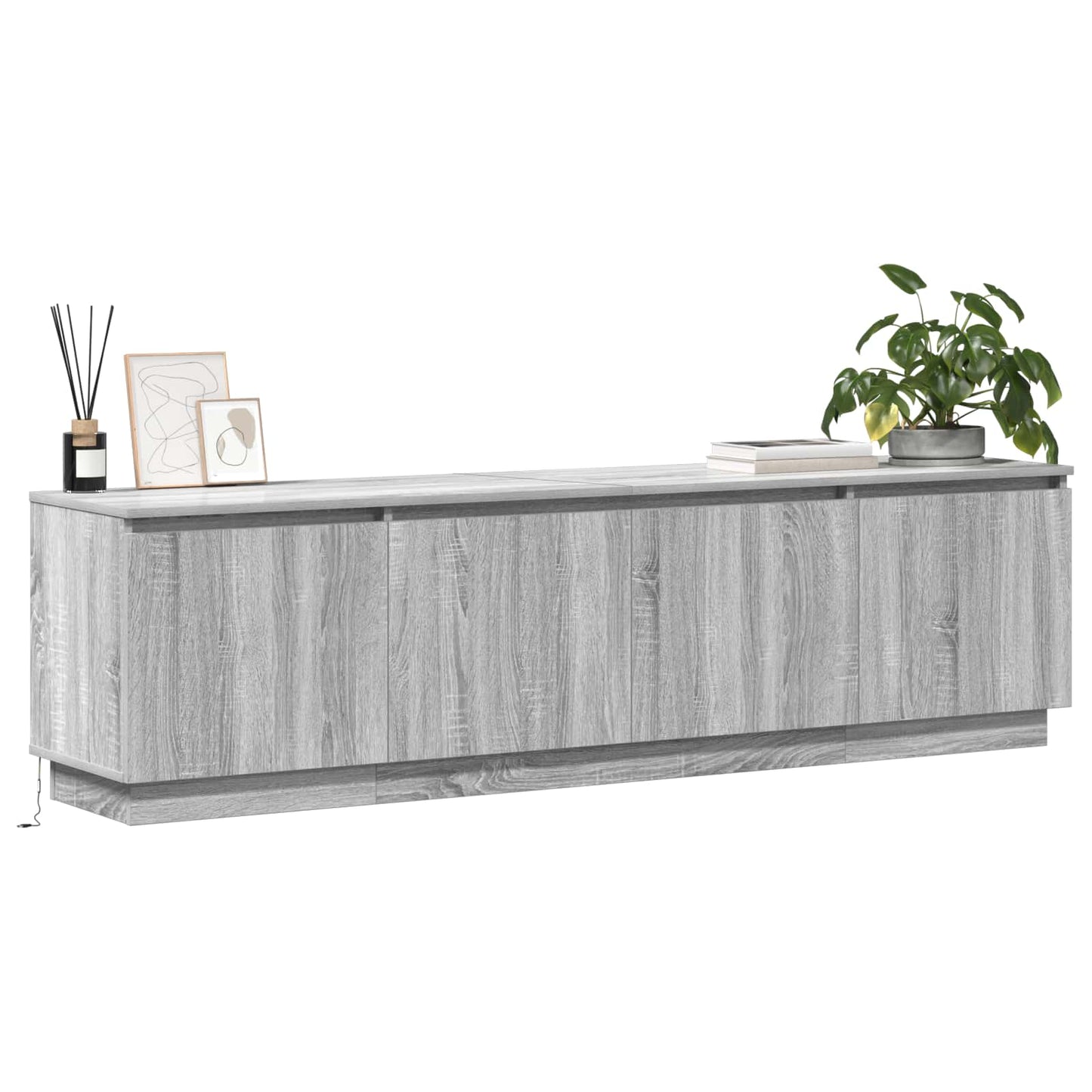 Tv-Schränk Graues Sonoma 180 X 38 X 49 Cm Holzwerkstoff