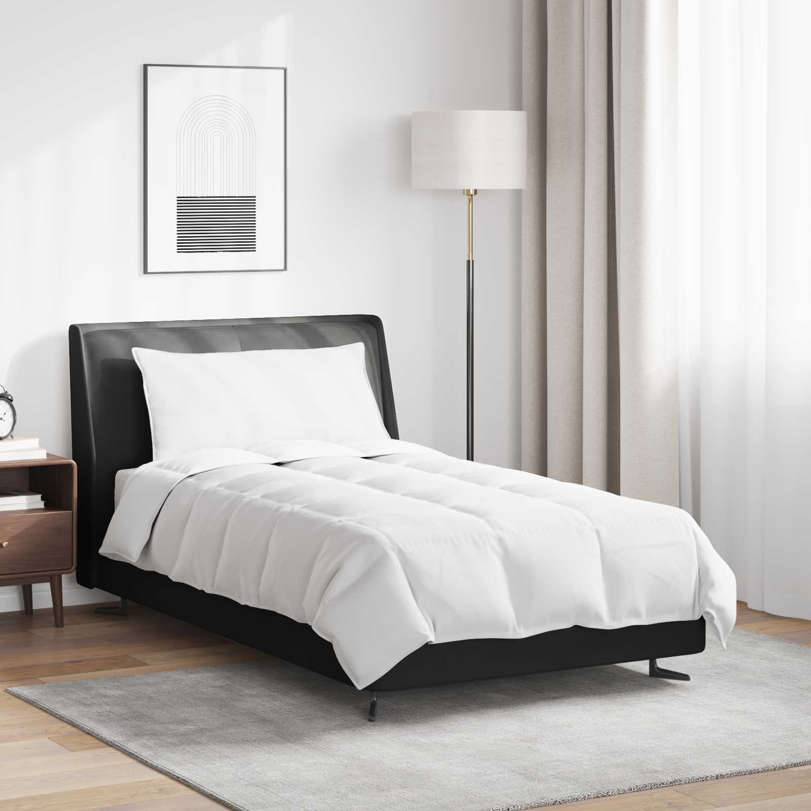 Sommerdecke Mit Kissen 2 Pcs Weiß Daunenfeder