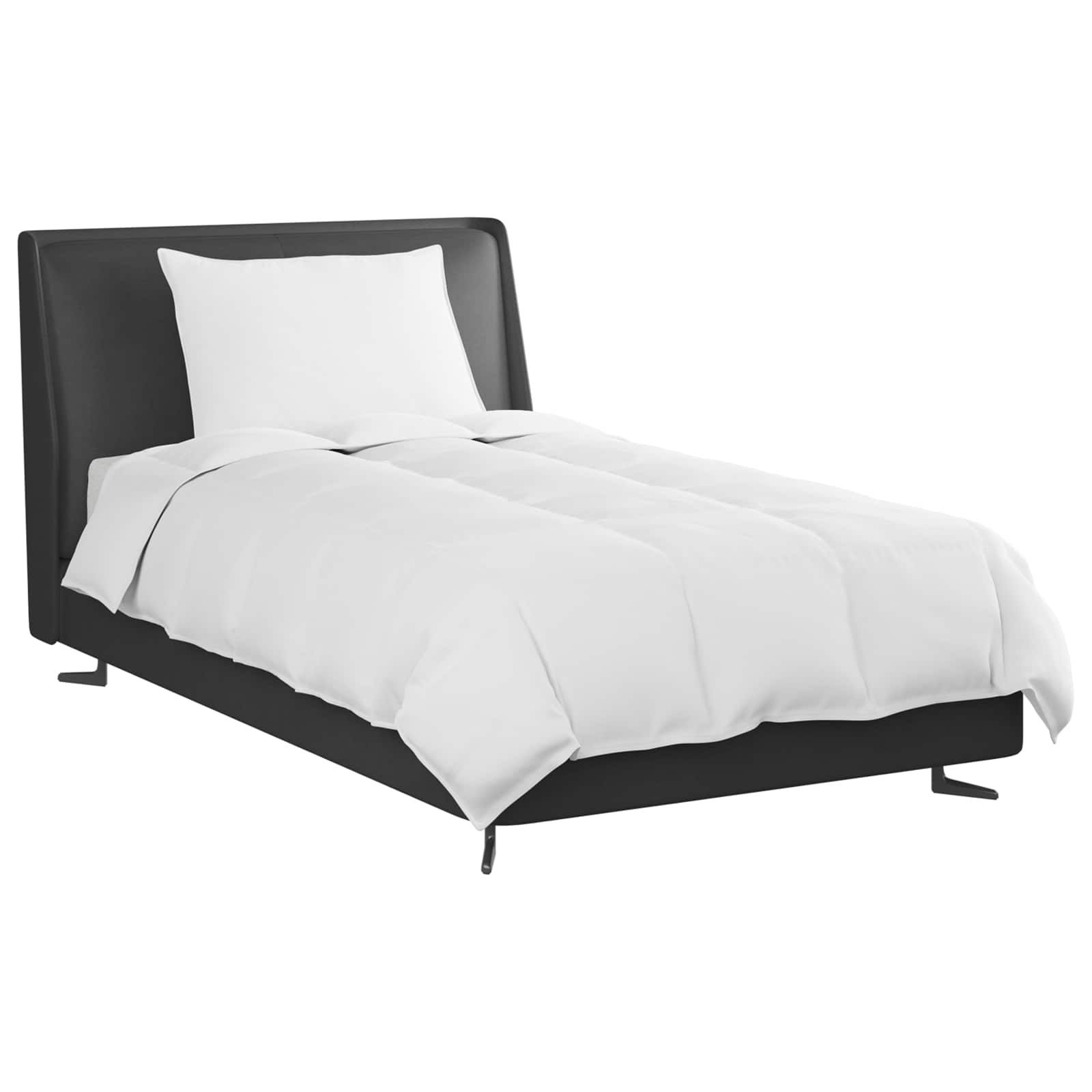 Winterbettdecke Mit Kissen 2 Pcs Weiß Daunenfeder