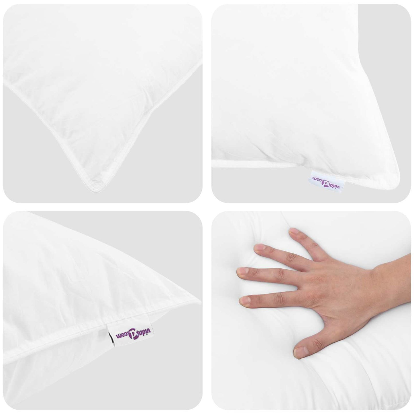 2-In-1 Bettdecke Mit Kissen 2 Pcs Weiß Daunenfeder