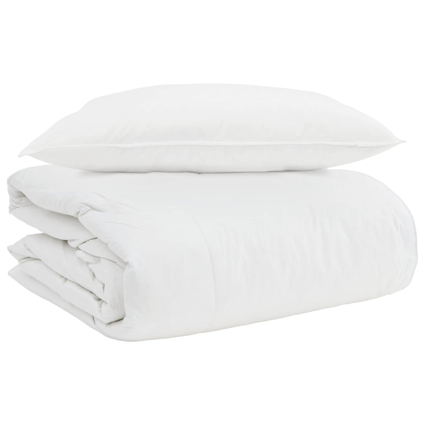 2-In-1 Bettdecke Mit Kissen 2 Pcs Weiß Daunenfeder