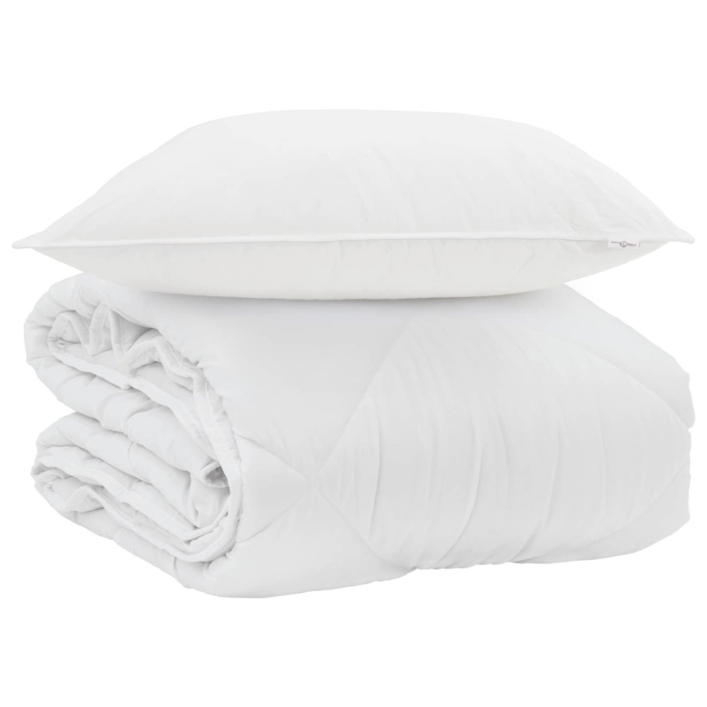 Sommerdecke Mit Kissen 2 Pcs Weiß Mikrofaser