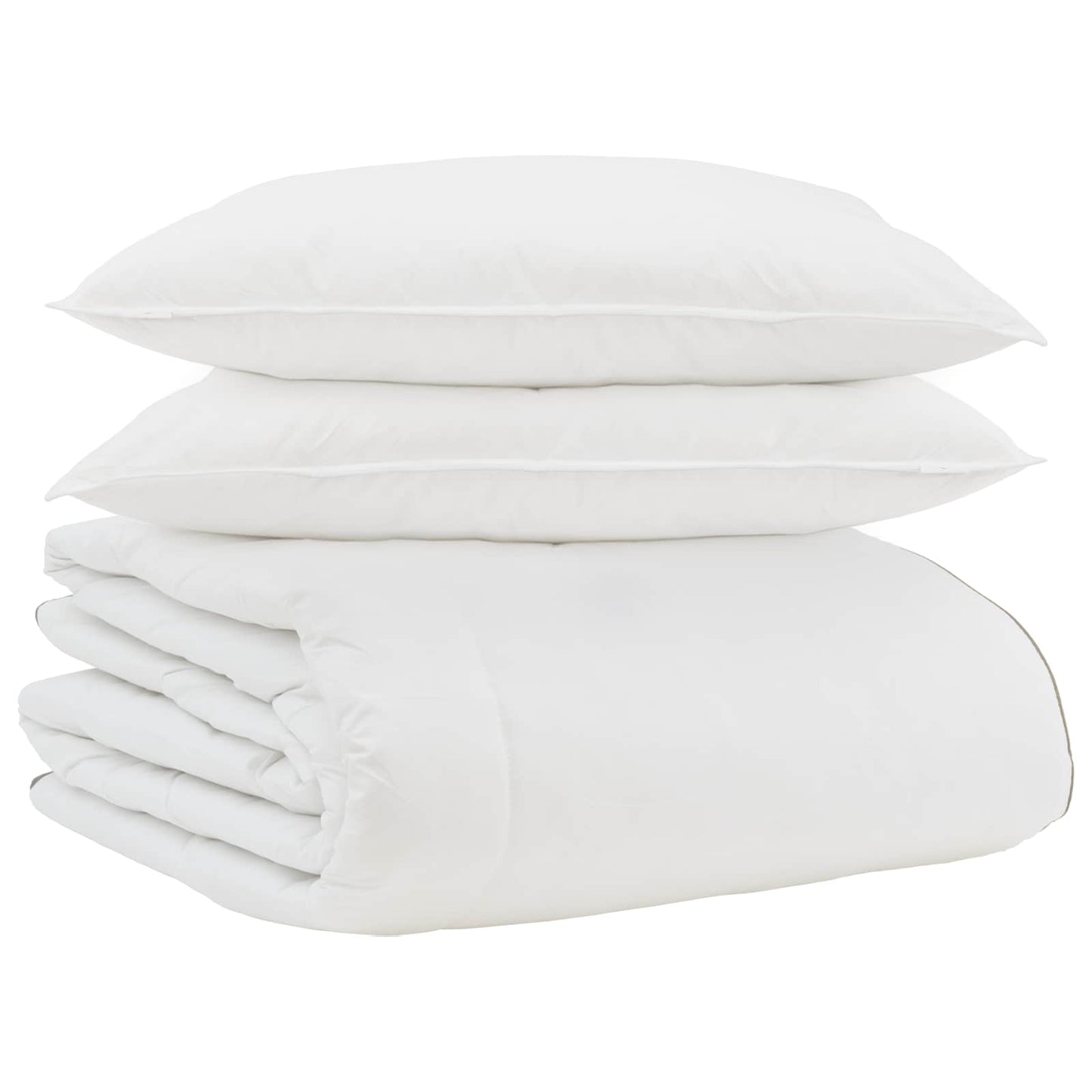 Winterbettdecke Mit Kissen 3 Pcs Weiß Daunenfeder