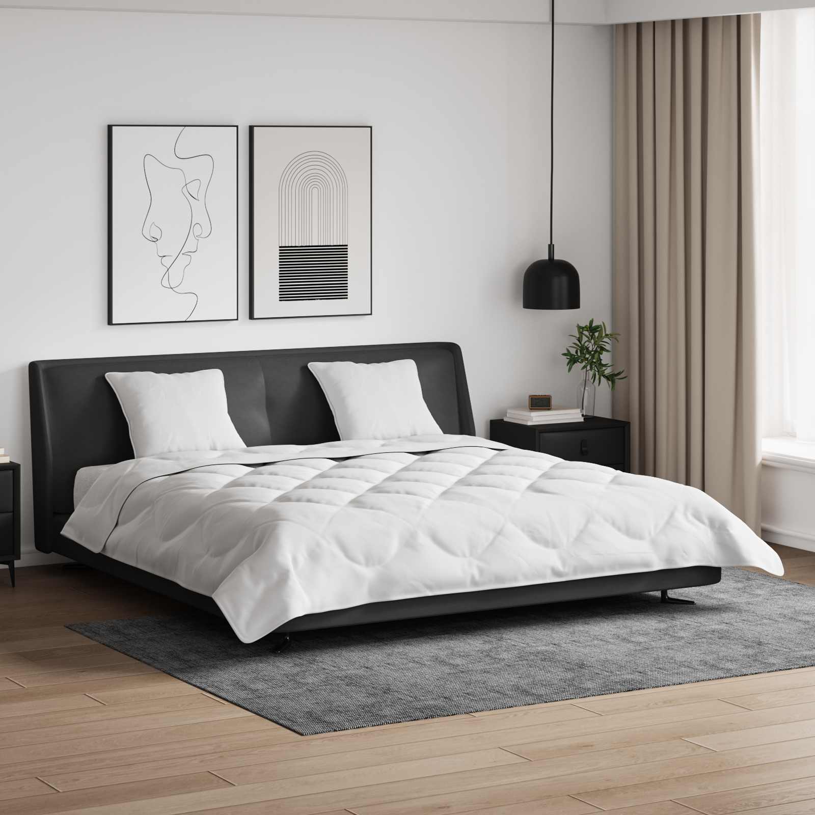 Sommerdecke Mit Kissen 3 Pcs Weiß Mikrofaser