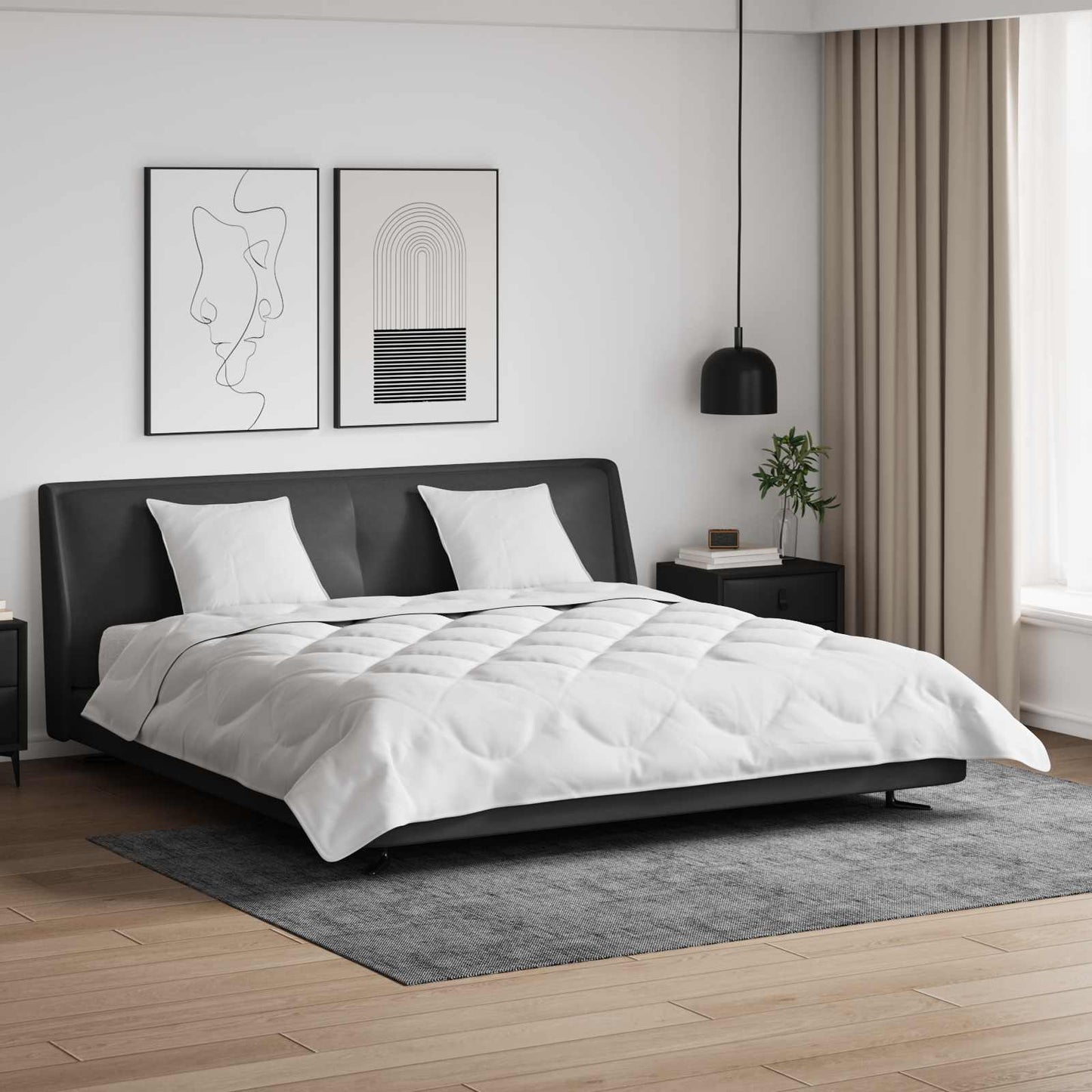 Bettdecke Mit Kissen 3 Pcs Weiß Mikrofaser