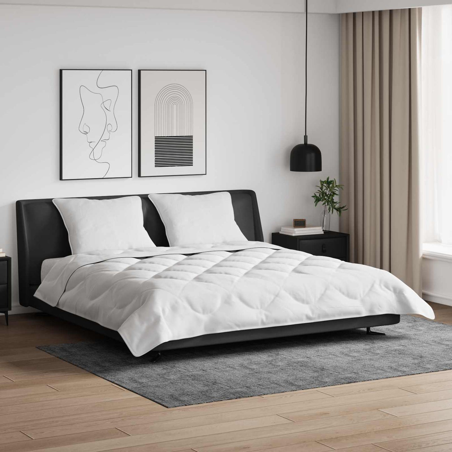 Bettdecke Mit Kissen 3 Pcs Weiß Mikrofaser