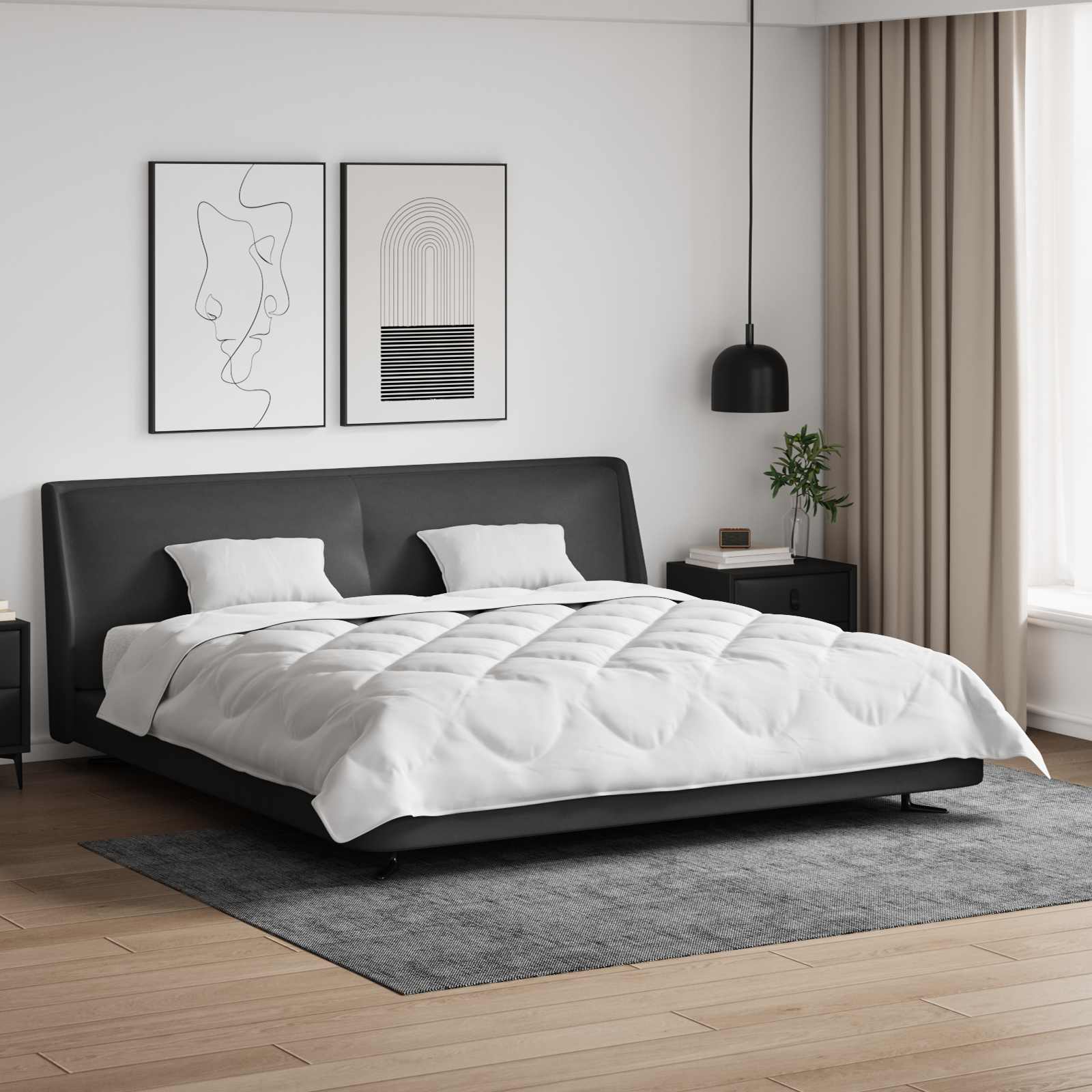 Bettdecke Mit Kissen 3 Pcs Weiß Mikrofaser