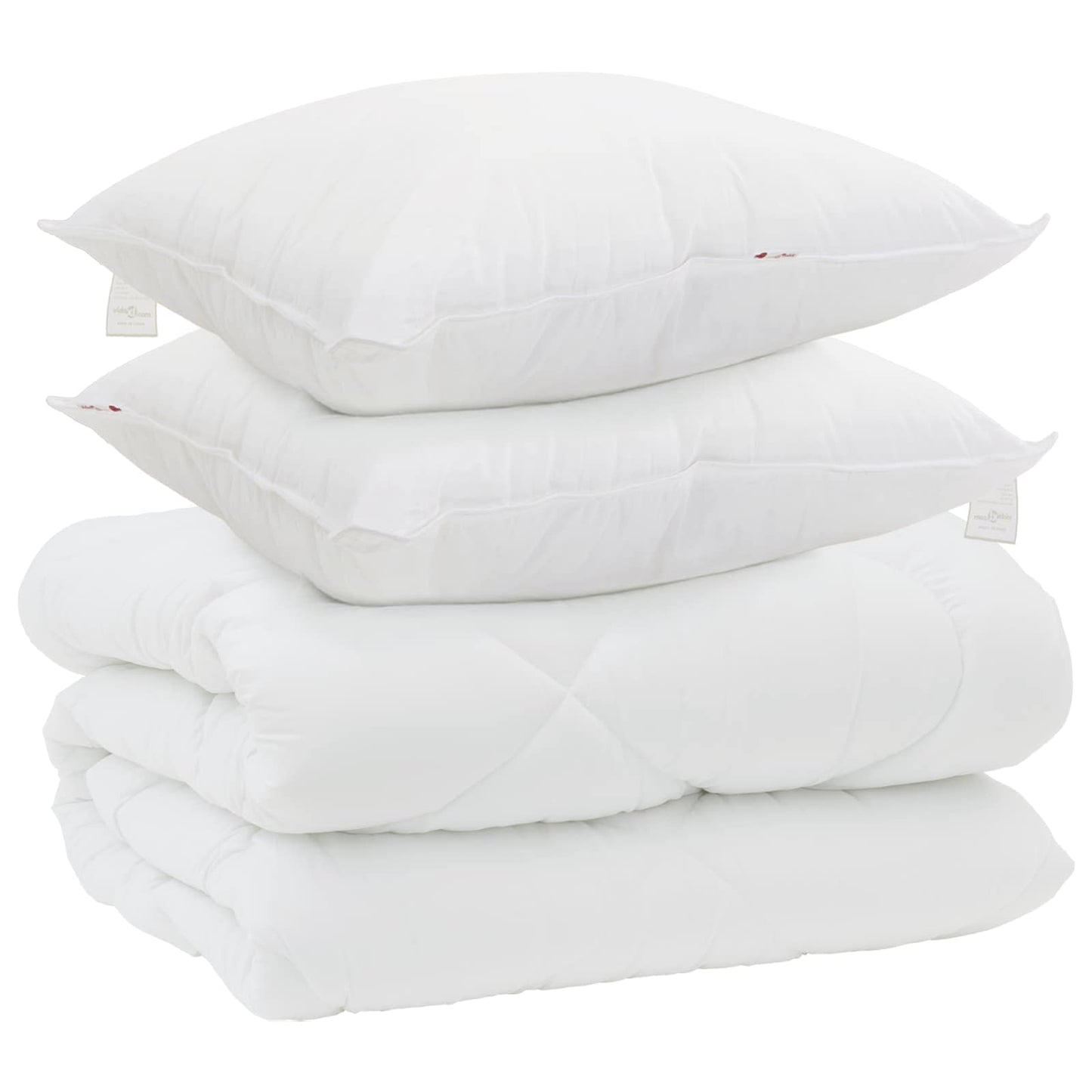 Winterbettdecke Mit Kissen 3 Pcs Weiß Mikrofaser