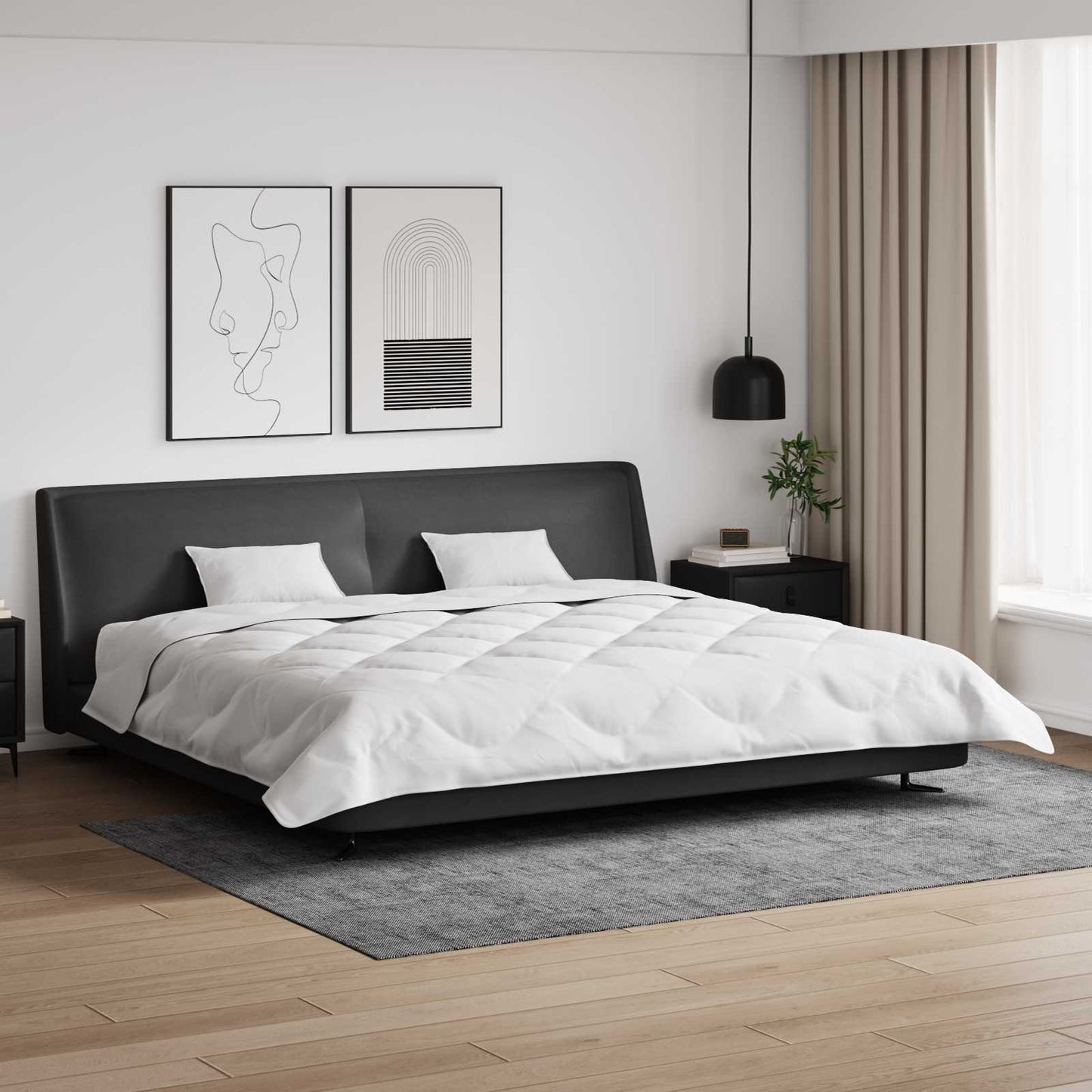 Winterbettdecke Mit Kissen 3 Pcs Weiß Mikrofaser