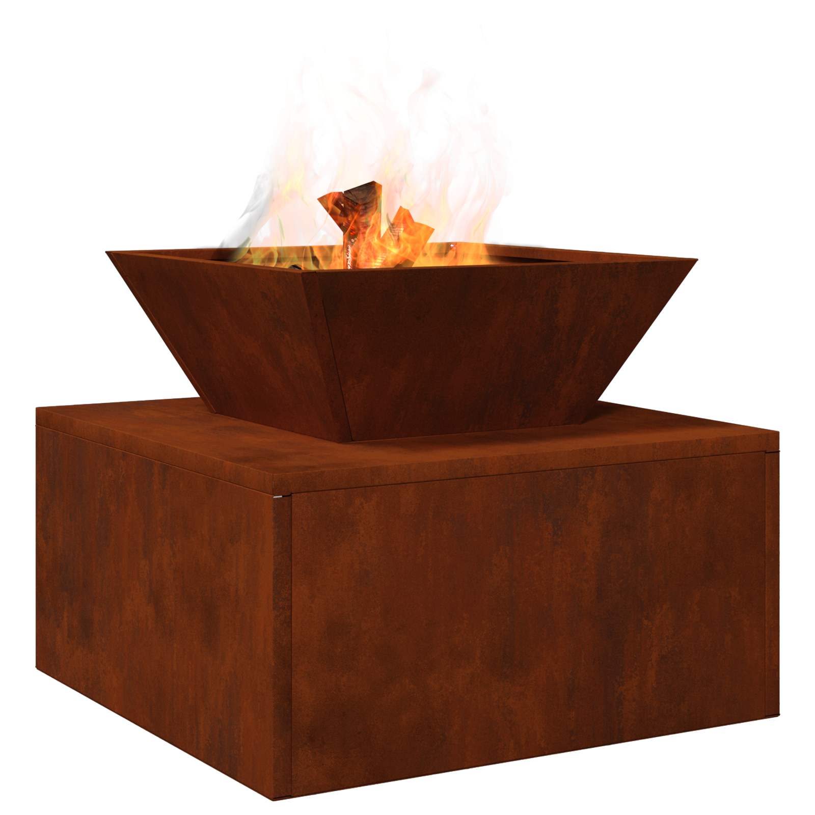 Feuerstelle Rostig 50 X 50 X 40 Cm