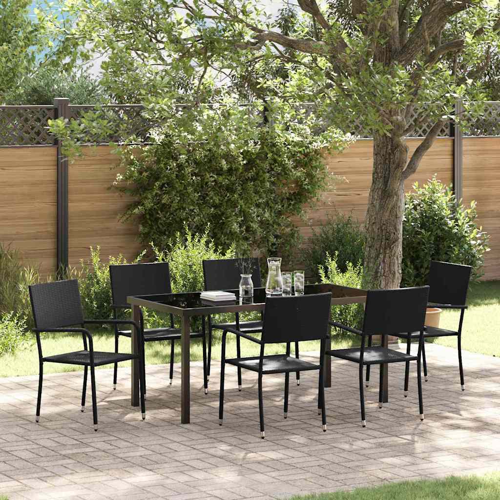 Garten Essgruppe Mit Kissen 7 Pcs Poly-Rattan