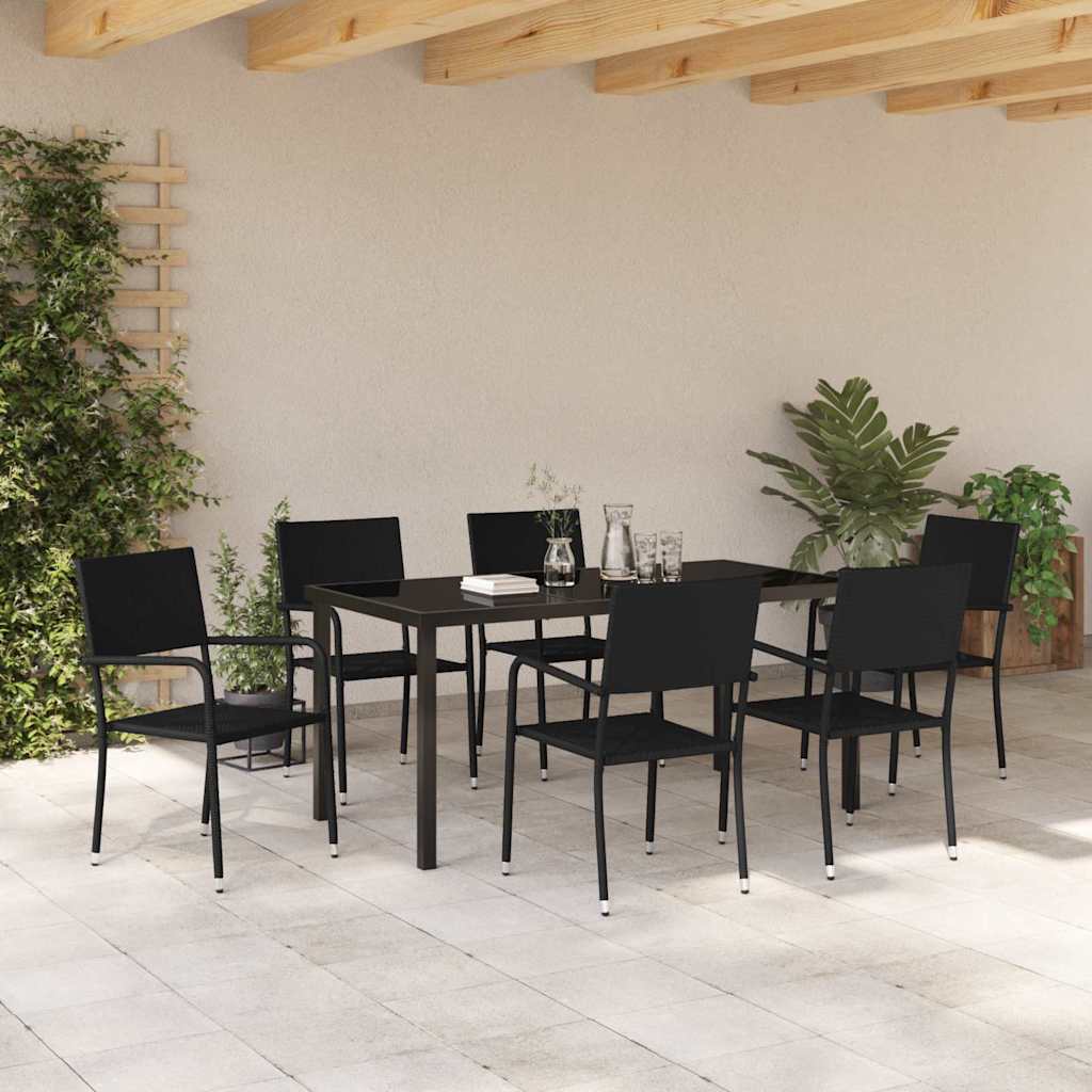 Garten Essgruppe Mit Kissen 7 Pcs Poly-Rattan