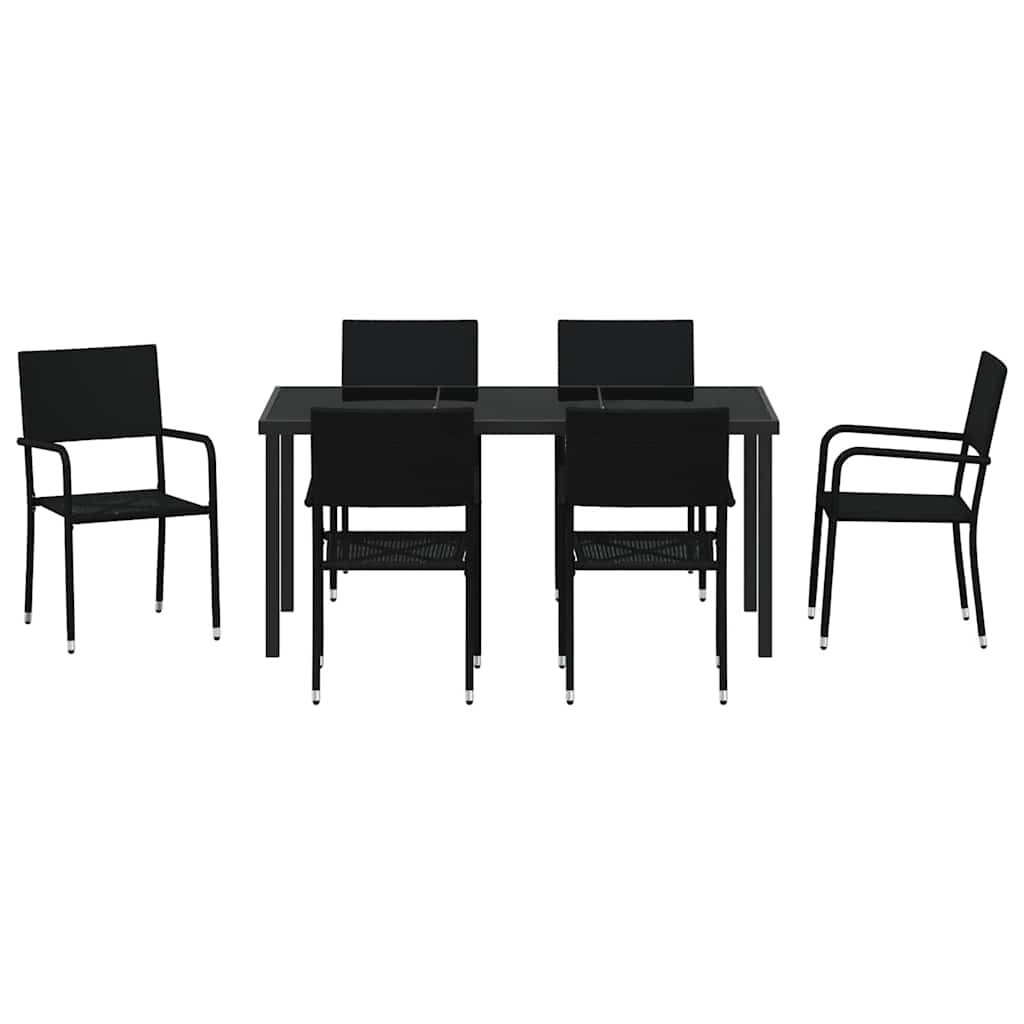 Garten Essgruppe Mit Kissen 7 Pcs Poly-Rattan