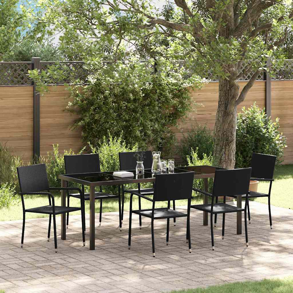 Garten Essgruppe Mit Kissen 7 Pcs Poly-Rattan