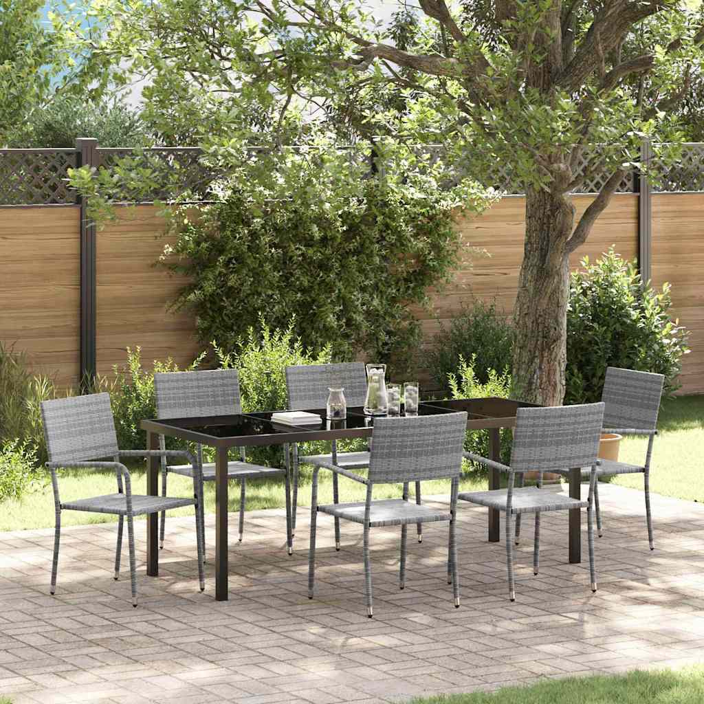 Garten Essgruppe Mit Kissen 7 Pcs Poly-Rattan