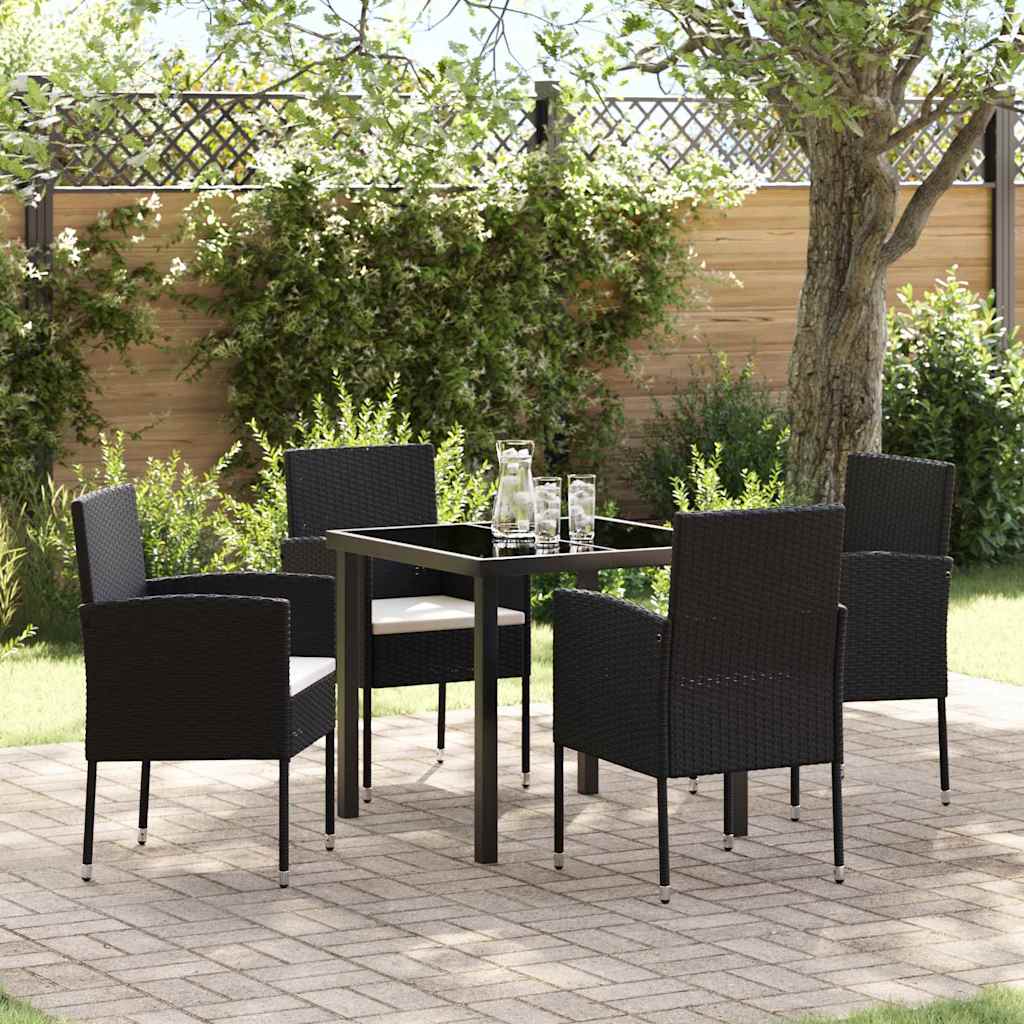 Garten Essgruppe Mit Kissen 5 Pcs Grau Poly-Rattan