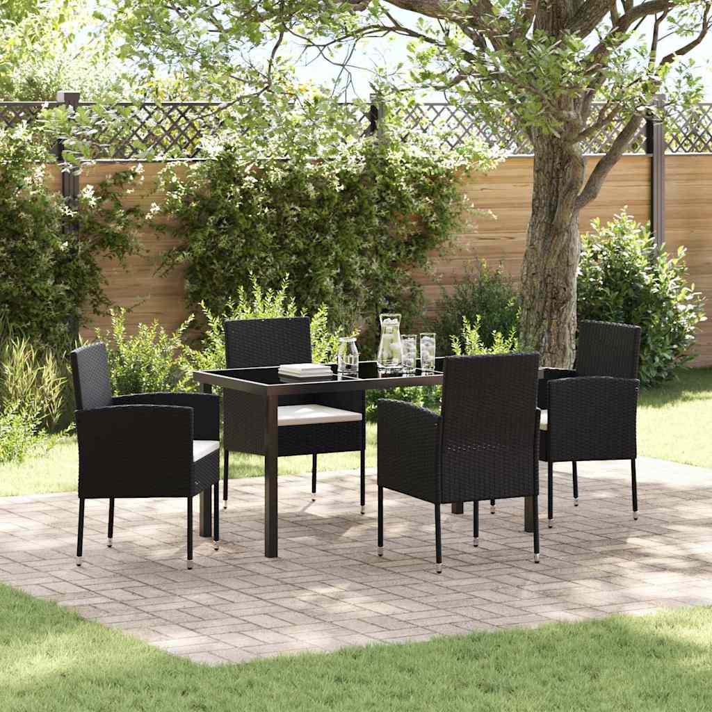 Garten Essgruppe Mit Kissen 5 Pcs Grau Poly-Rattan