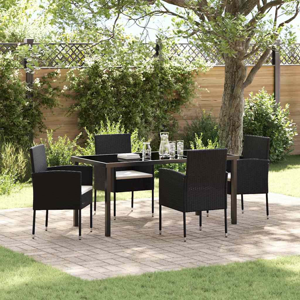 Garten Essgruppe Mit Kissen 5 Pcs Grau Poly-Rattan