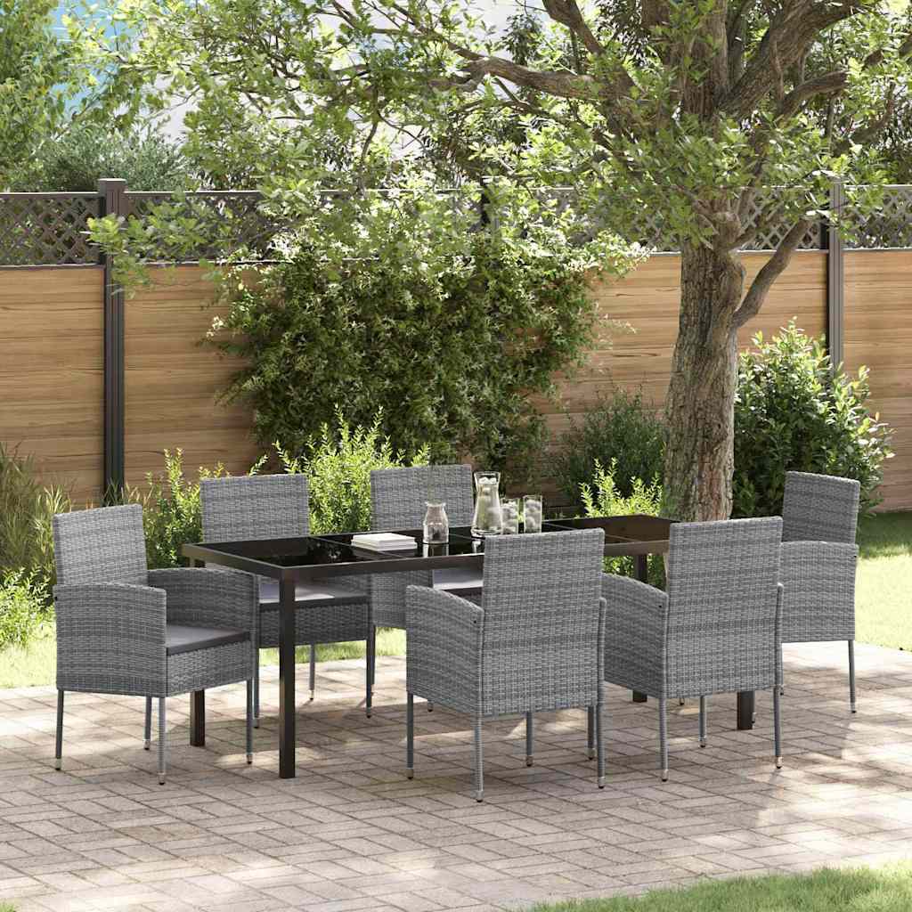 Garten Essgruppe Mit Kissen 5 Pcs Grau Poly-Rattan