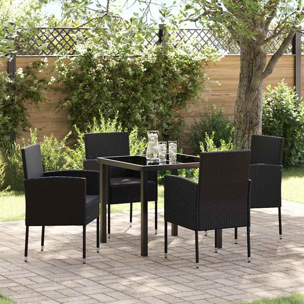 Garten Essgruppe Mit Kissen 5 Pcs Grau Poly-Rattan