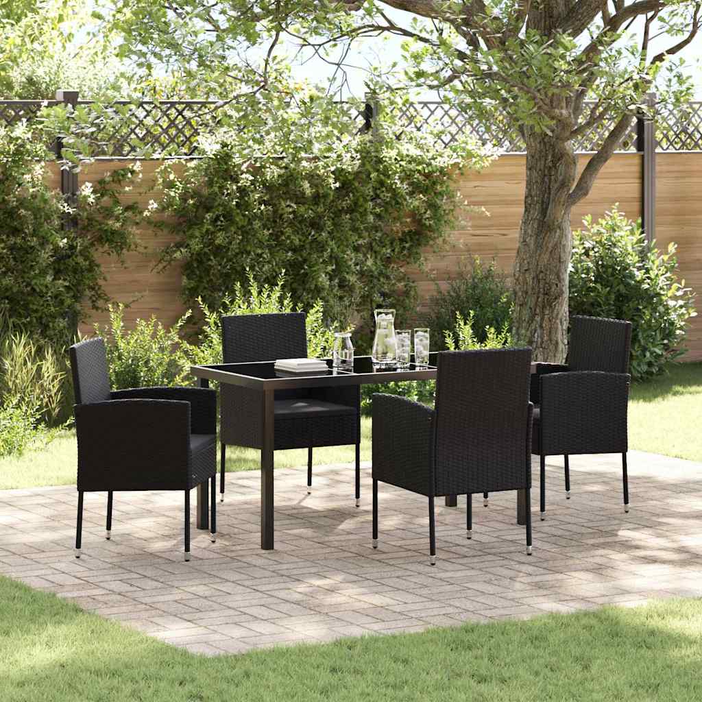 Garten Essgruppe Mit Kissen 5 Pcs Grau Poly-Rattan