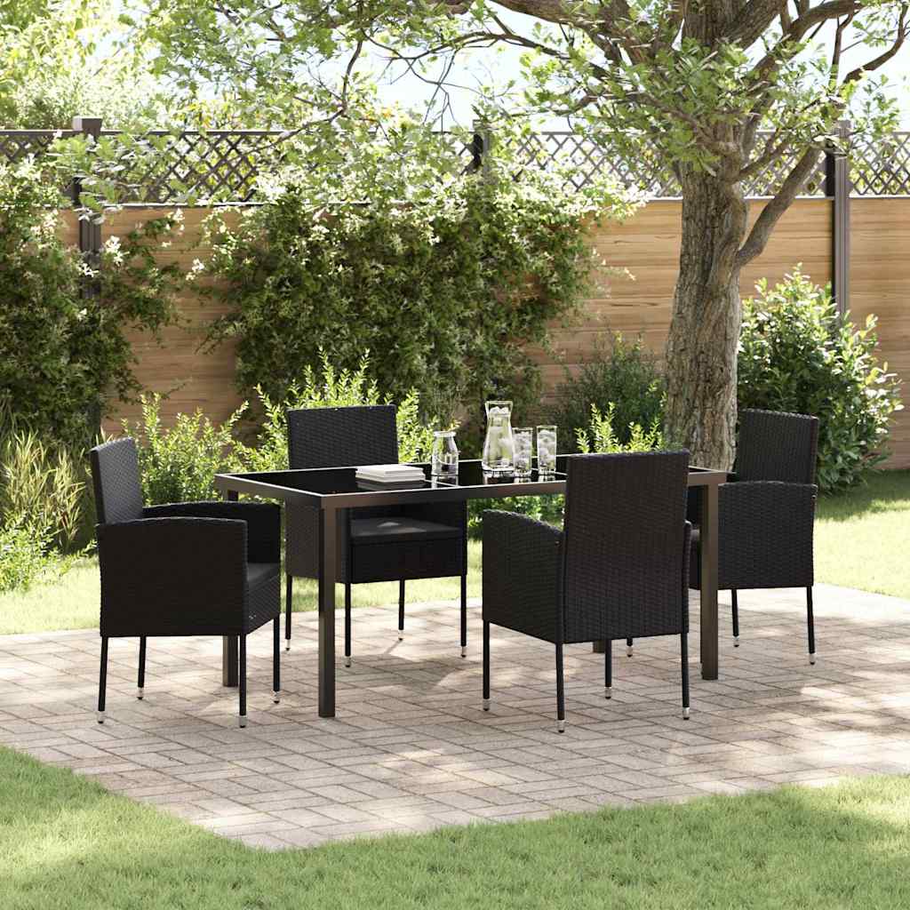 Garten Essgruppe Mit Kissen 5 Pcs Grau Poly-Rattan