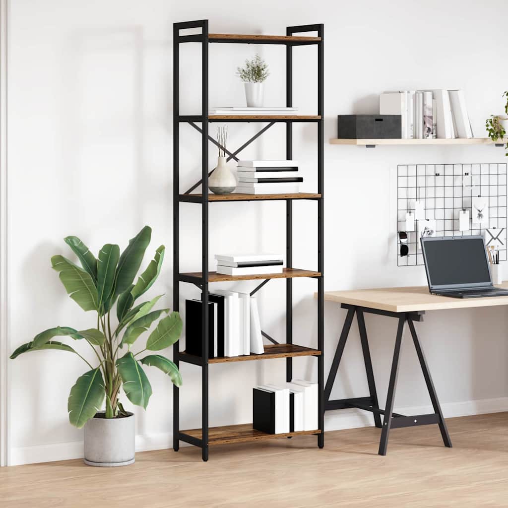 Bücherregal Geräucherte Eiche 40 X 30 X 85 Cm Holzwerkstoff