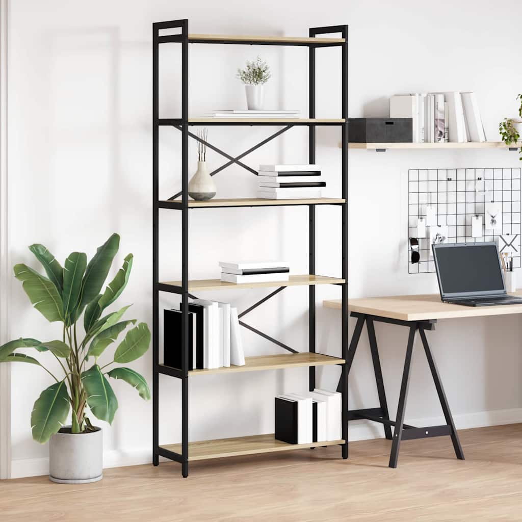 Bücherregal Geräucherte Eiche 40 X 30 X 85 Cm Holzwerkstoff