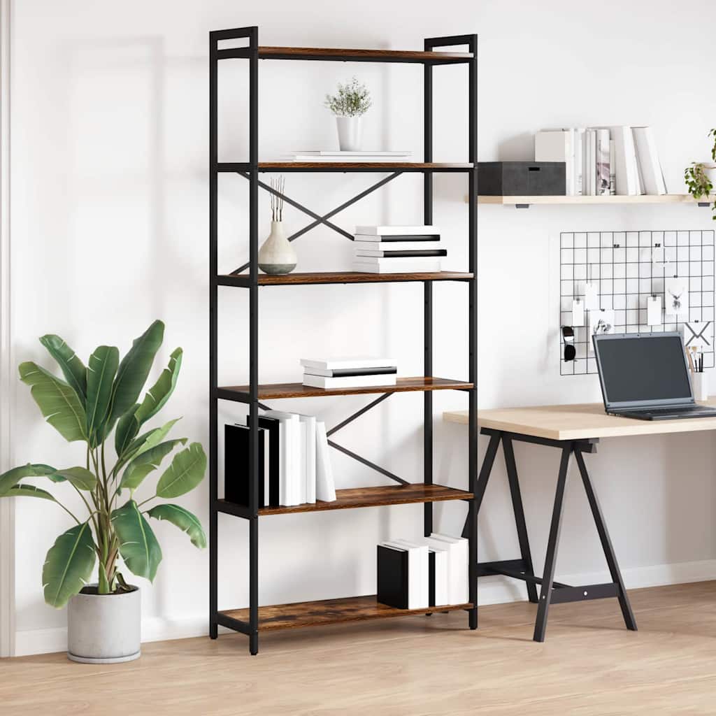 Bücherregal Geräucherte Eiche 40 X 30 X 85 Cm Holzwerkstoff