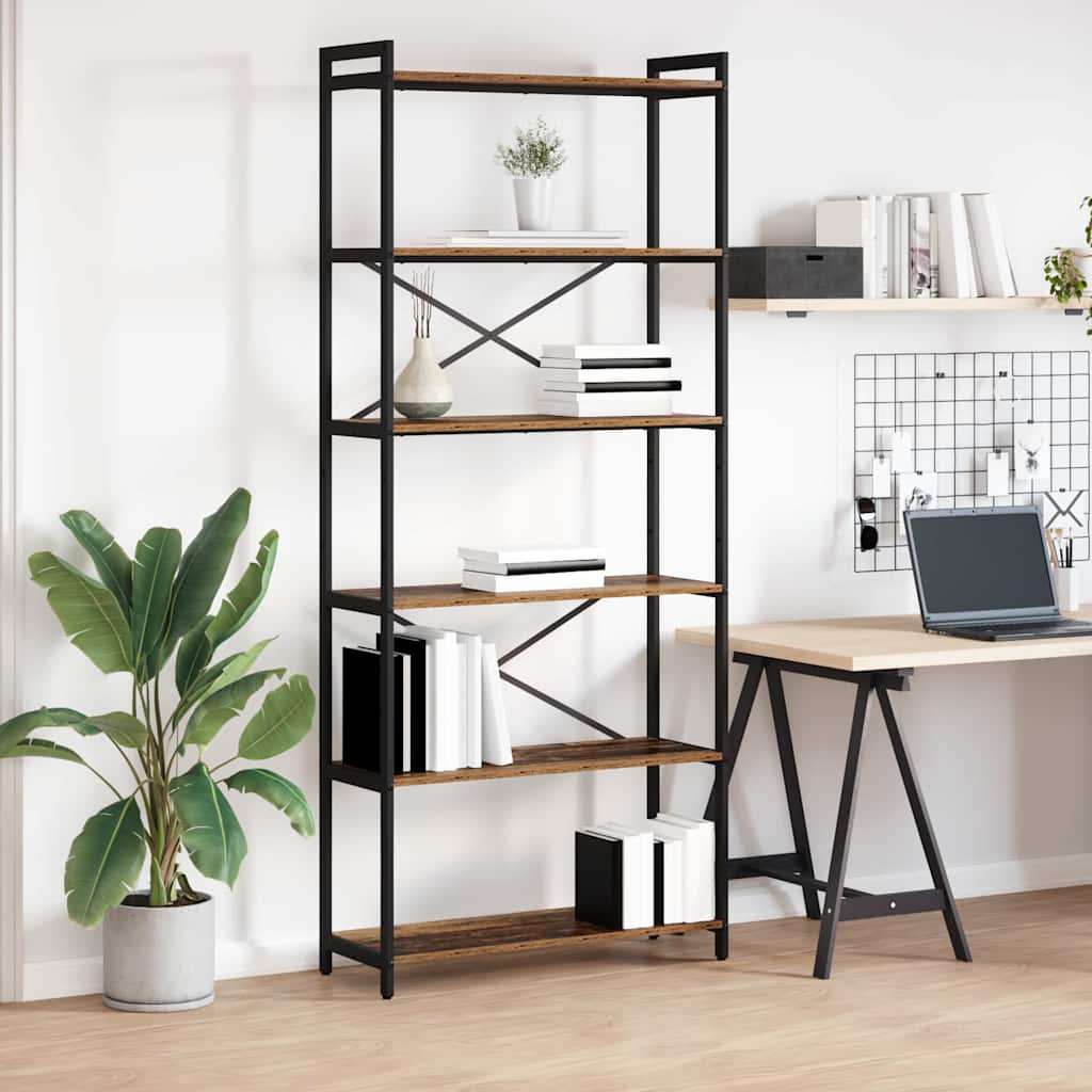 Bücherregal Geräucherte Eiche 40 X 30 X 85 Cm Holzwerkstoff