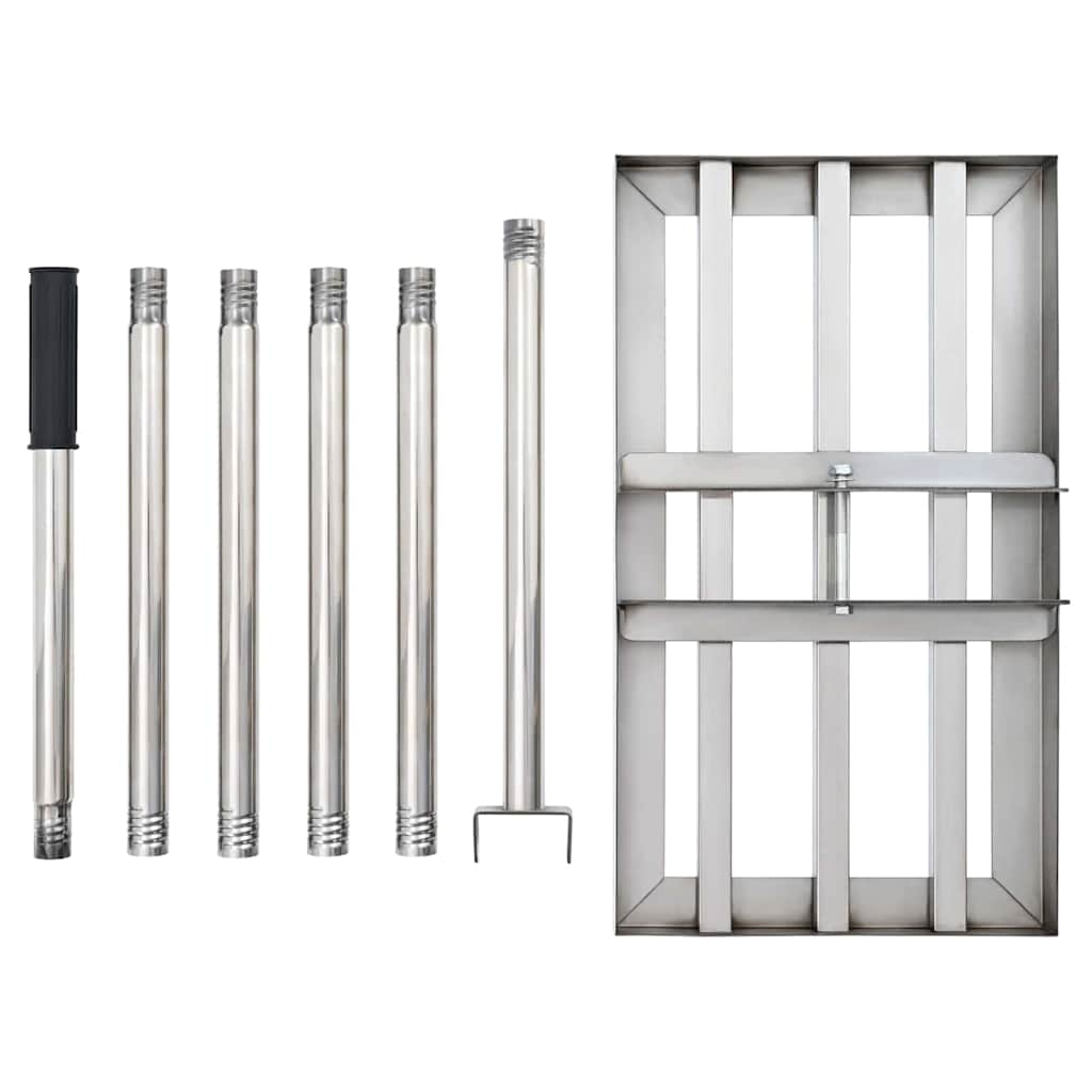 Garten-Nivellierrechen Silber 45 X 25 X 200 Cm