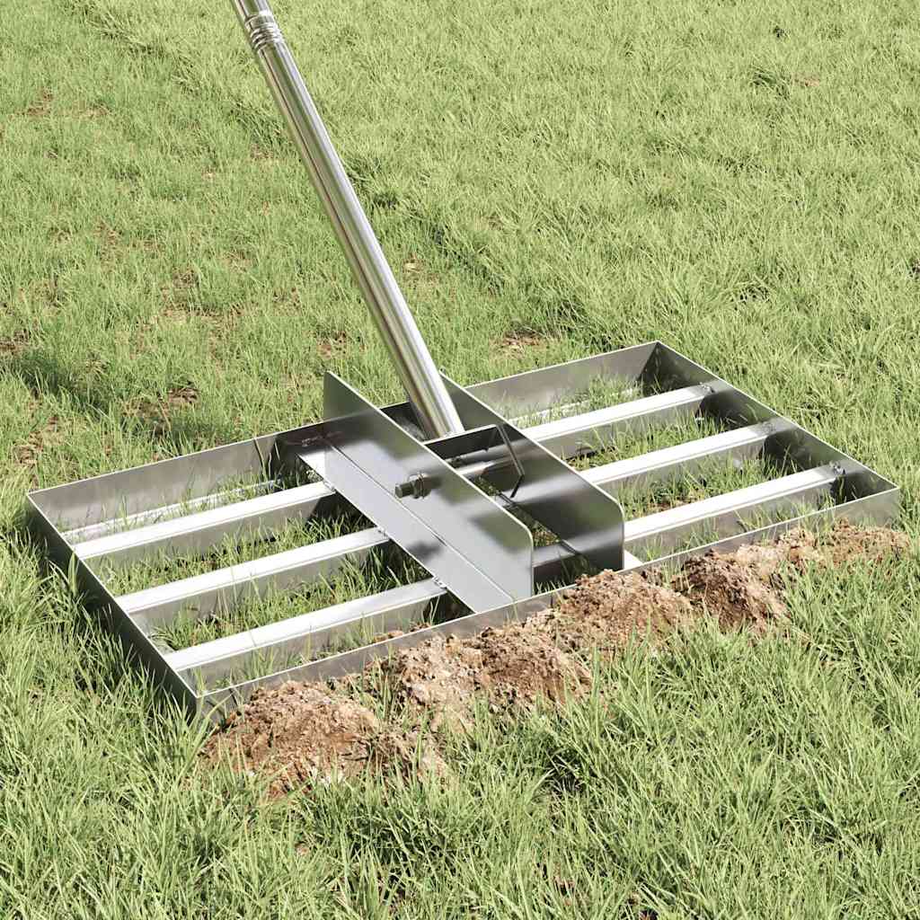 Garten-Nivellierrechen Silber 45 X 25 X 200 Cm