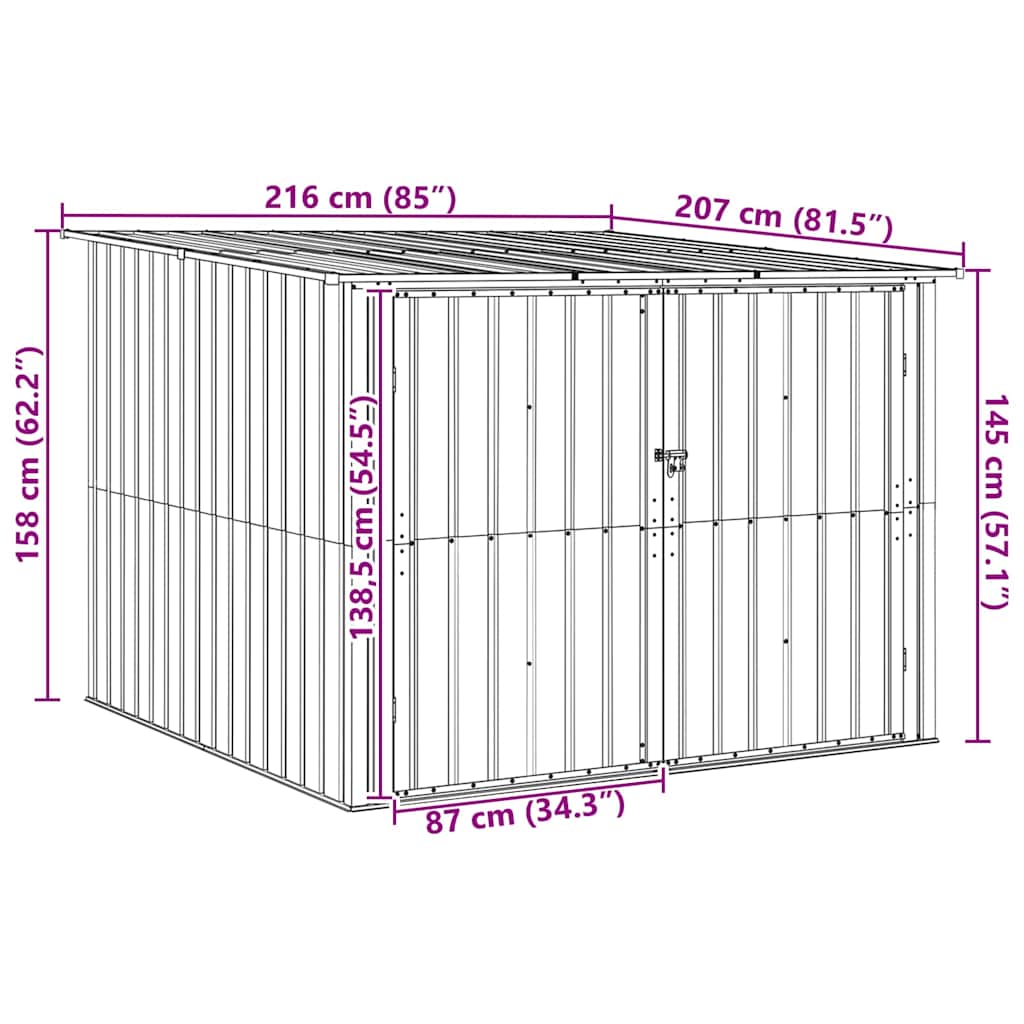 Fahrradspeicher 3 Pcs 216 X 207 X 158 Cm Metall