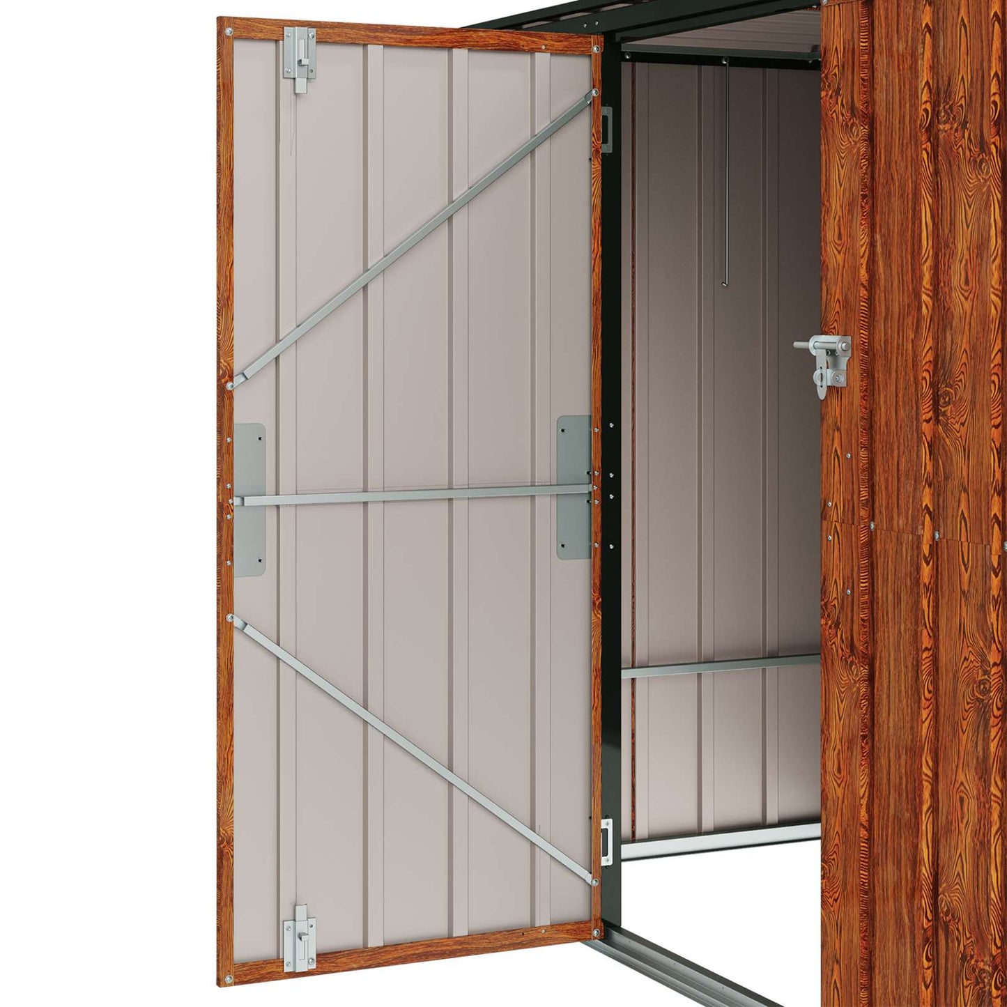 Gartenlagerbox 214 X 82 X 132 Cm Stahl