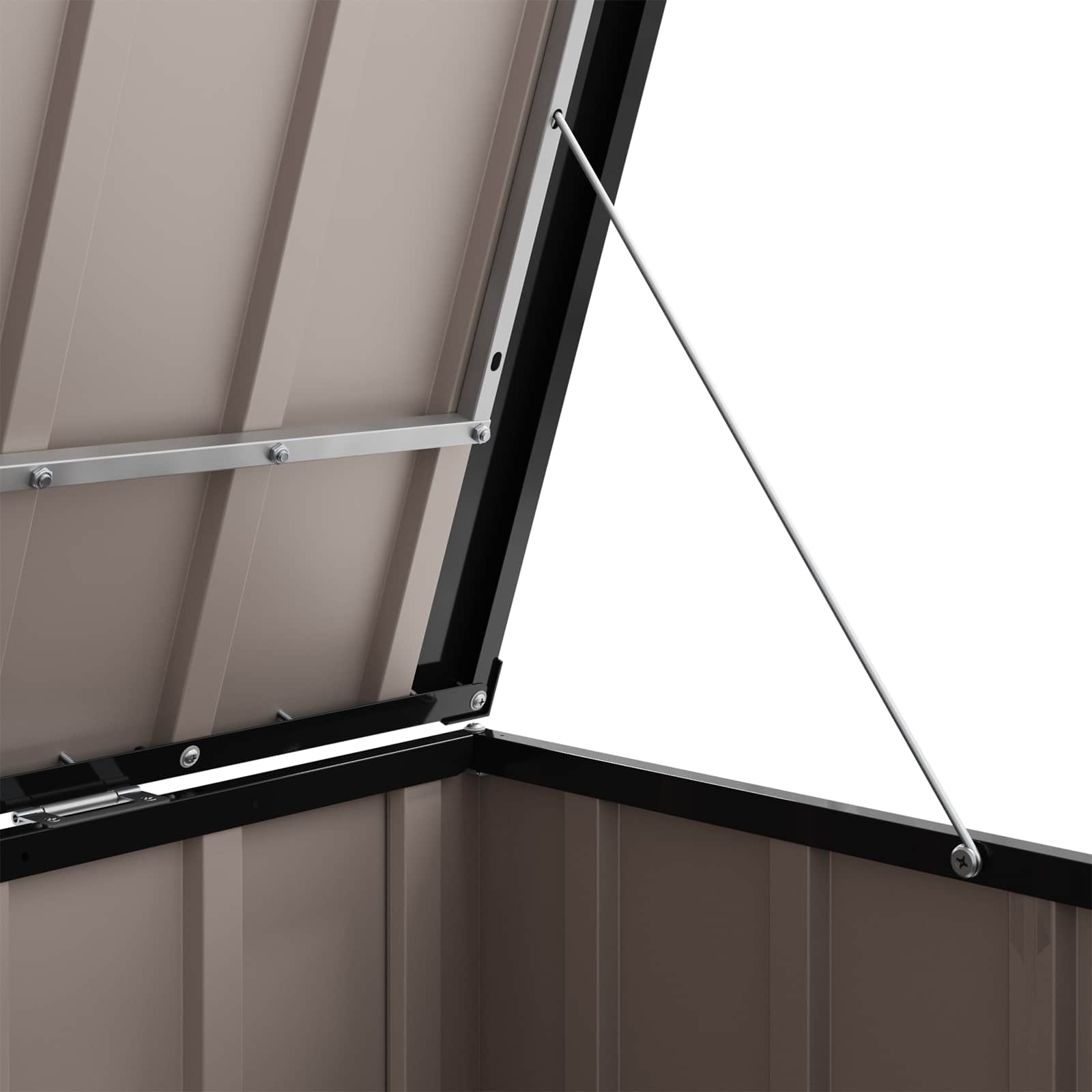 Gartenlagerbox 214 X 82 X 132 Cm Stahl